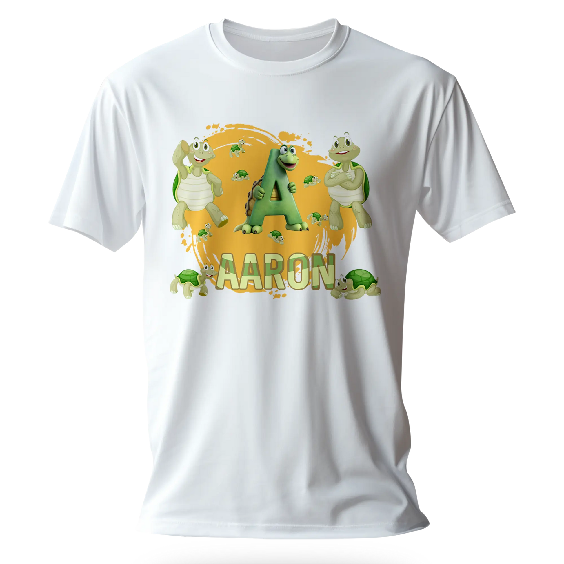 T-shirt personnalisé motif tortue debout - prénom et initiale - MiniLook