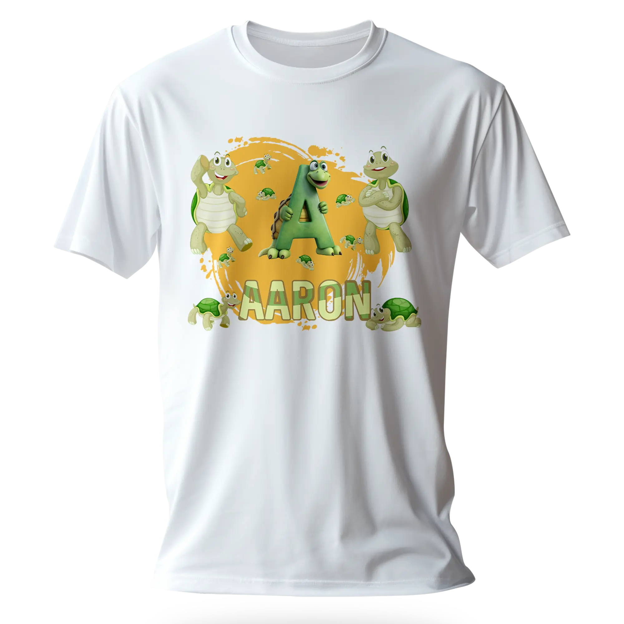 T-shirt personnalisé motif tortue debout - prénom et initiale - MiniLook