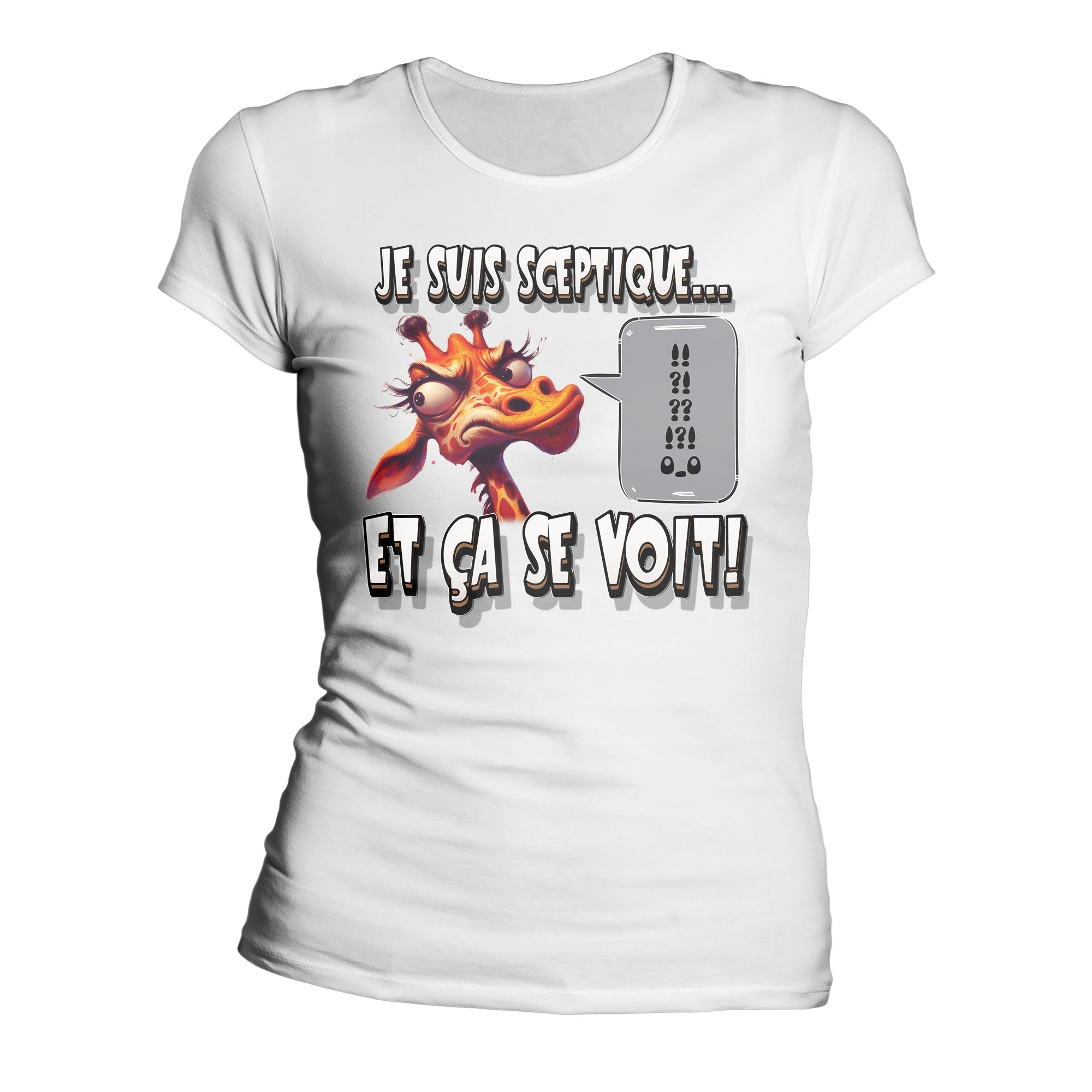 T-Shirt Design Humour Personnalisé - Je suis sceptique… et ça se voit - MiniLook