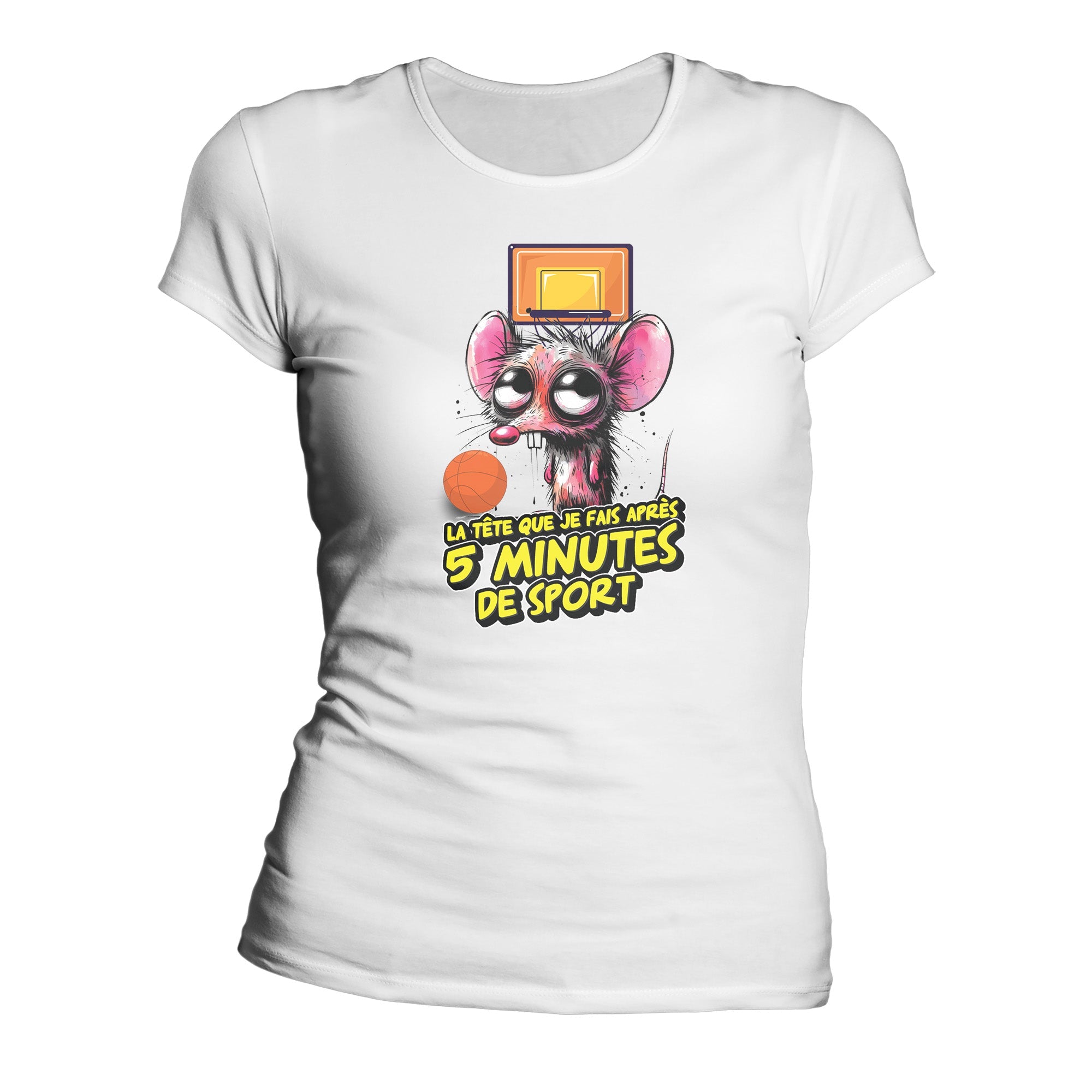 T-Shirt Design Humour Personnalisé - La tête que je fais après 5 minutes de sport - MiniLook