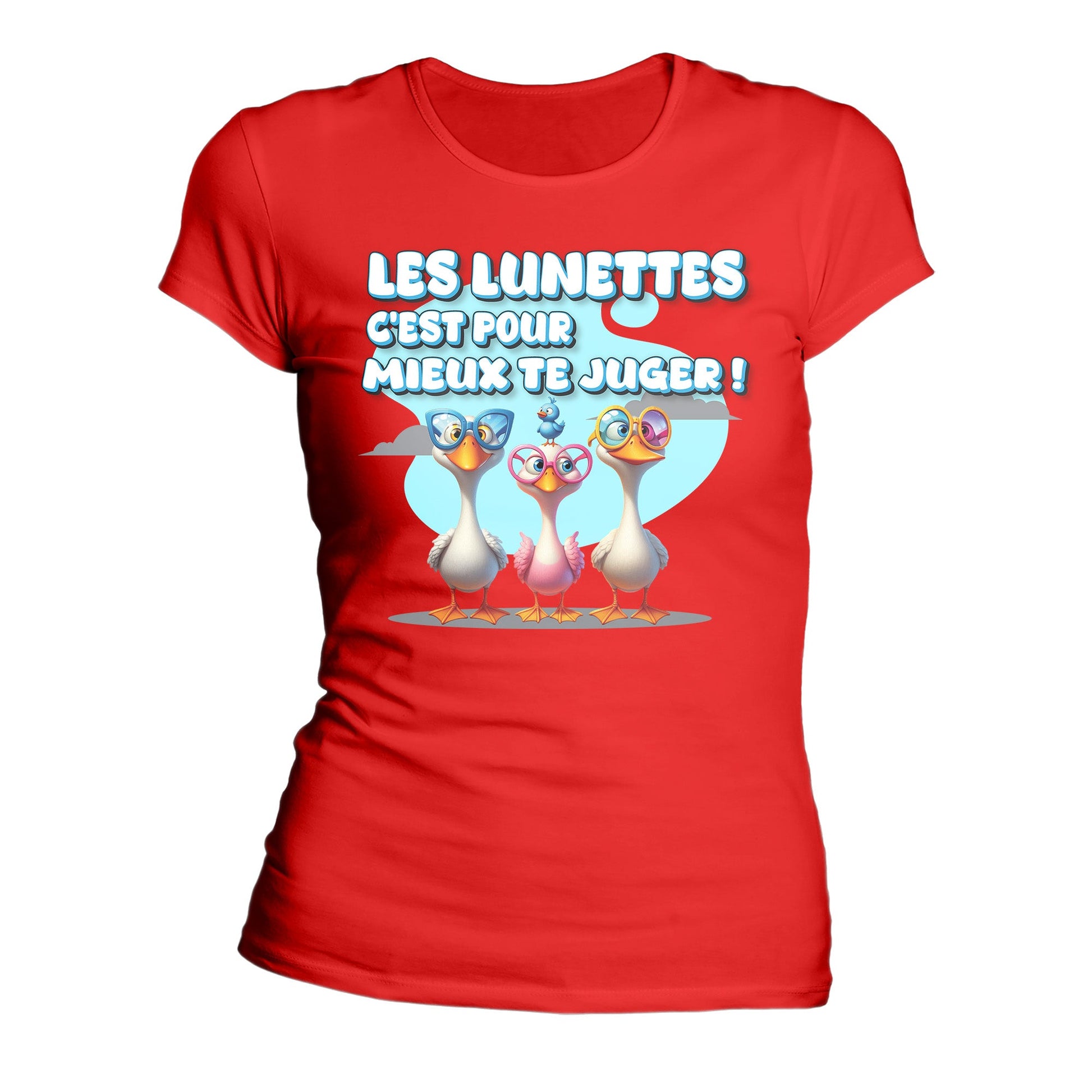 T-Shirt Design Humour Personnalisé - Les lunettes, c'est pour mieux te juger ! - MiniLook