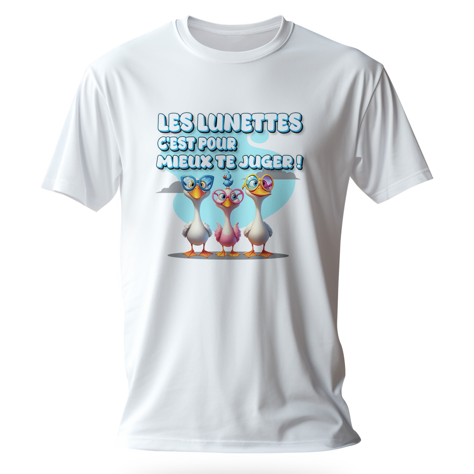 T-Shirt Design Humour Personnalisé - Les lunettes, c'est pour mieux te juger ! - MiniLook