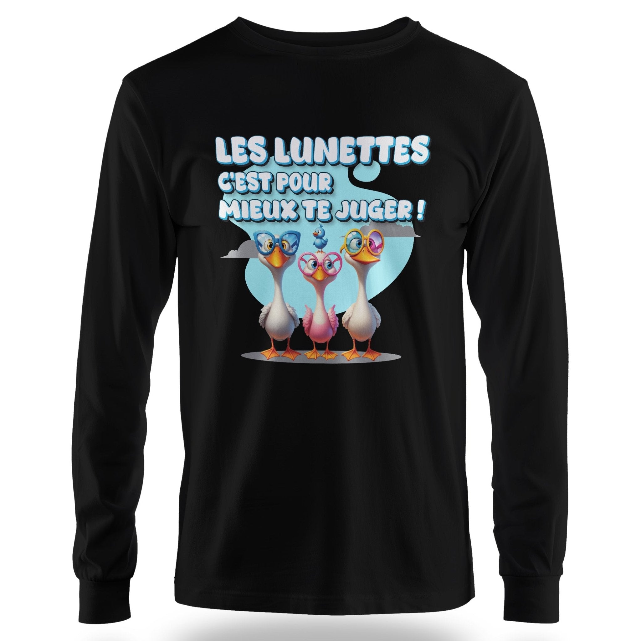 T-Shirt Design Humour Personnalisé - Les lunettes, c'est pour mieux te juger ! - MiniLook