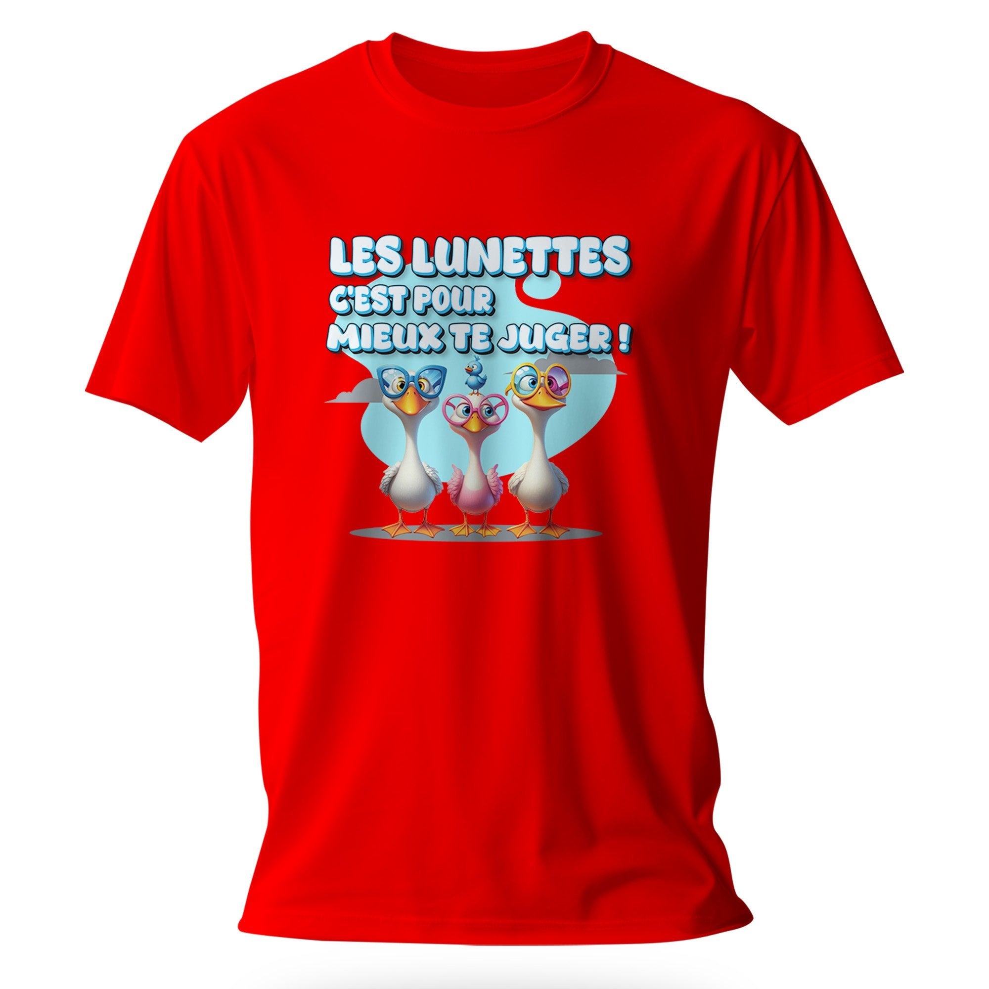 T-Shirt Design Humour Personnalisé - Les lunettes, c'est pour mieux te juger ! - MiniLook