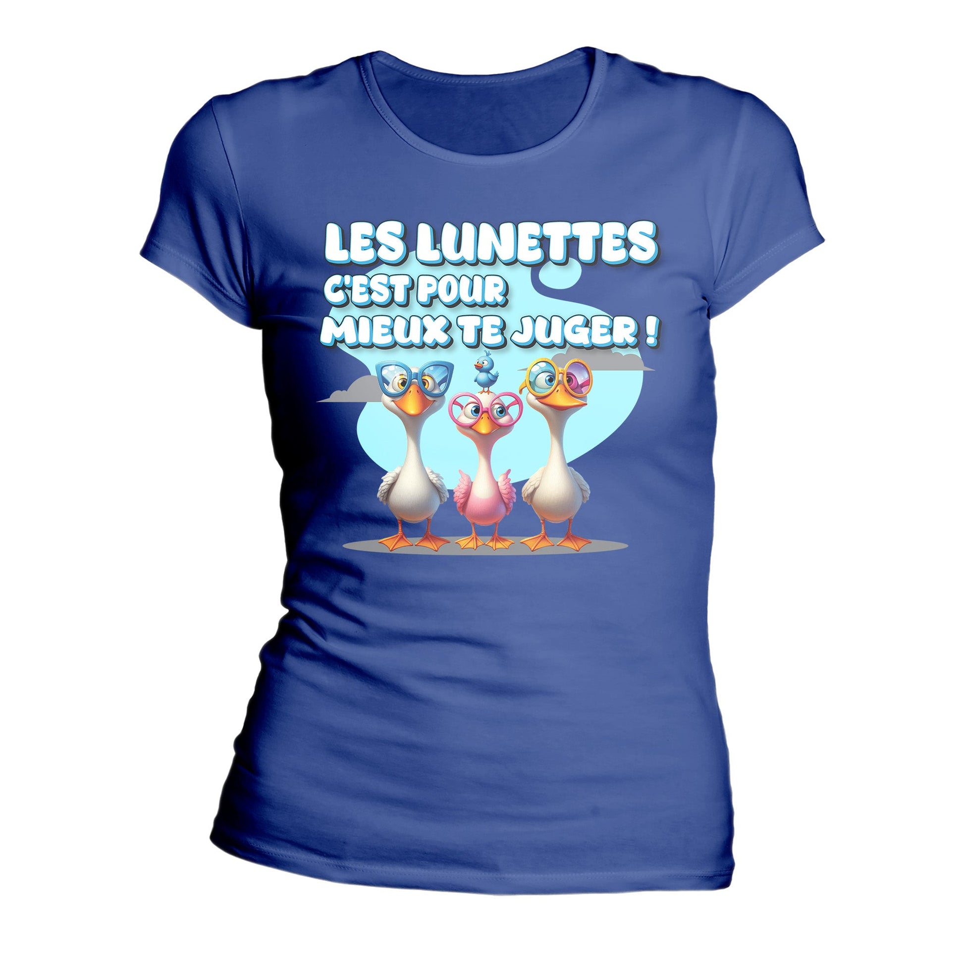 T-Shirt Design Humour Personnalisé - Les lunettes, c'est pour mieux te juger ! - MiniLook