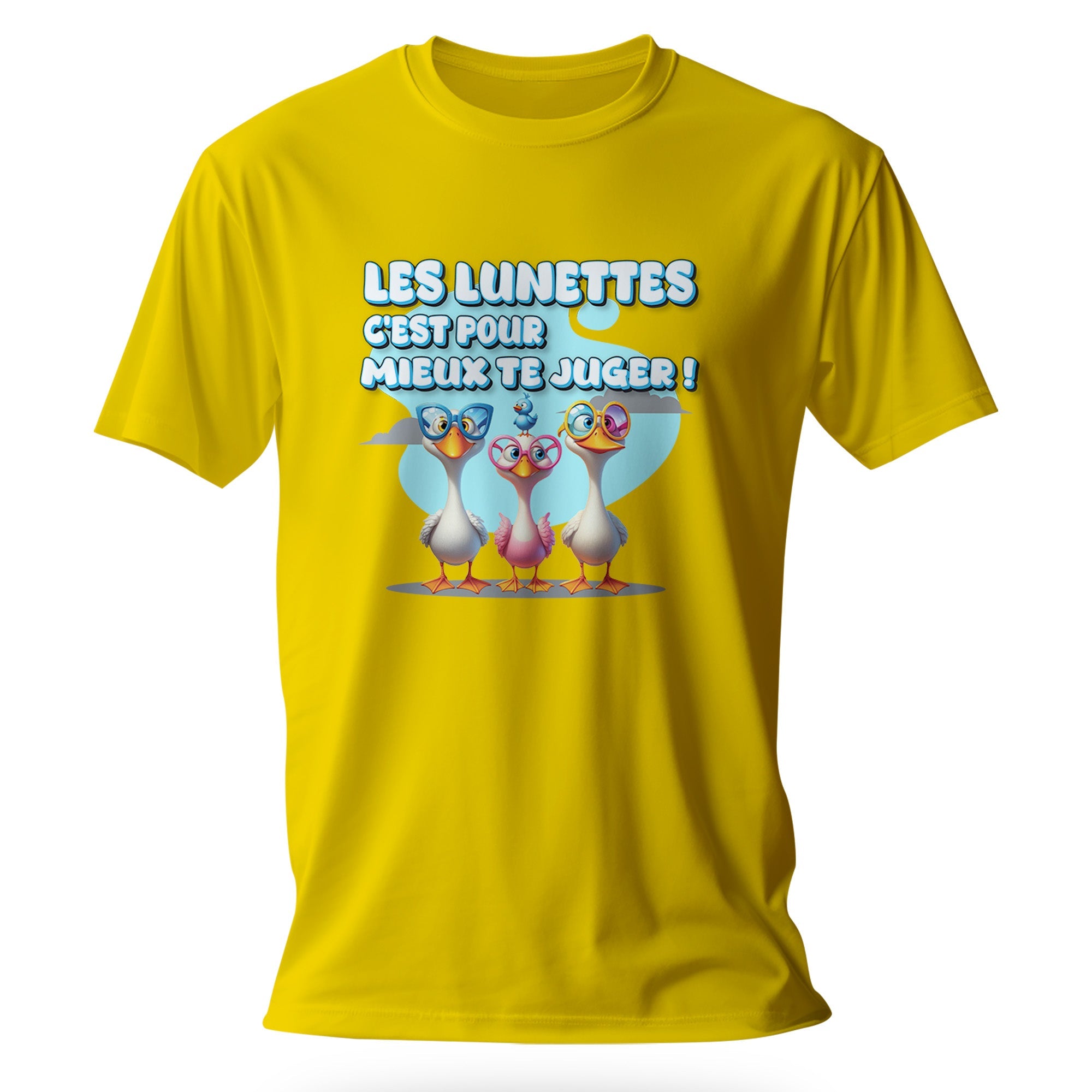 T-Shirt Design Humour Personnalisé - Les lunettes, c'est pour mieux te juger ! - MiniLook