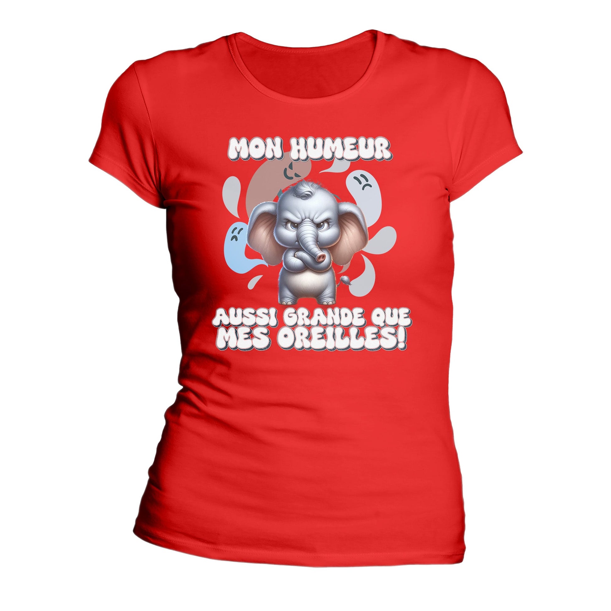 T-Shirt Design Humour Personnalisé - Mon humeur Aussi grande que mes oreilles ! - MiniLook