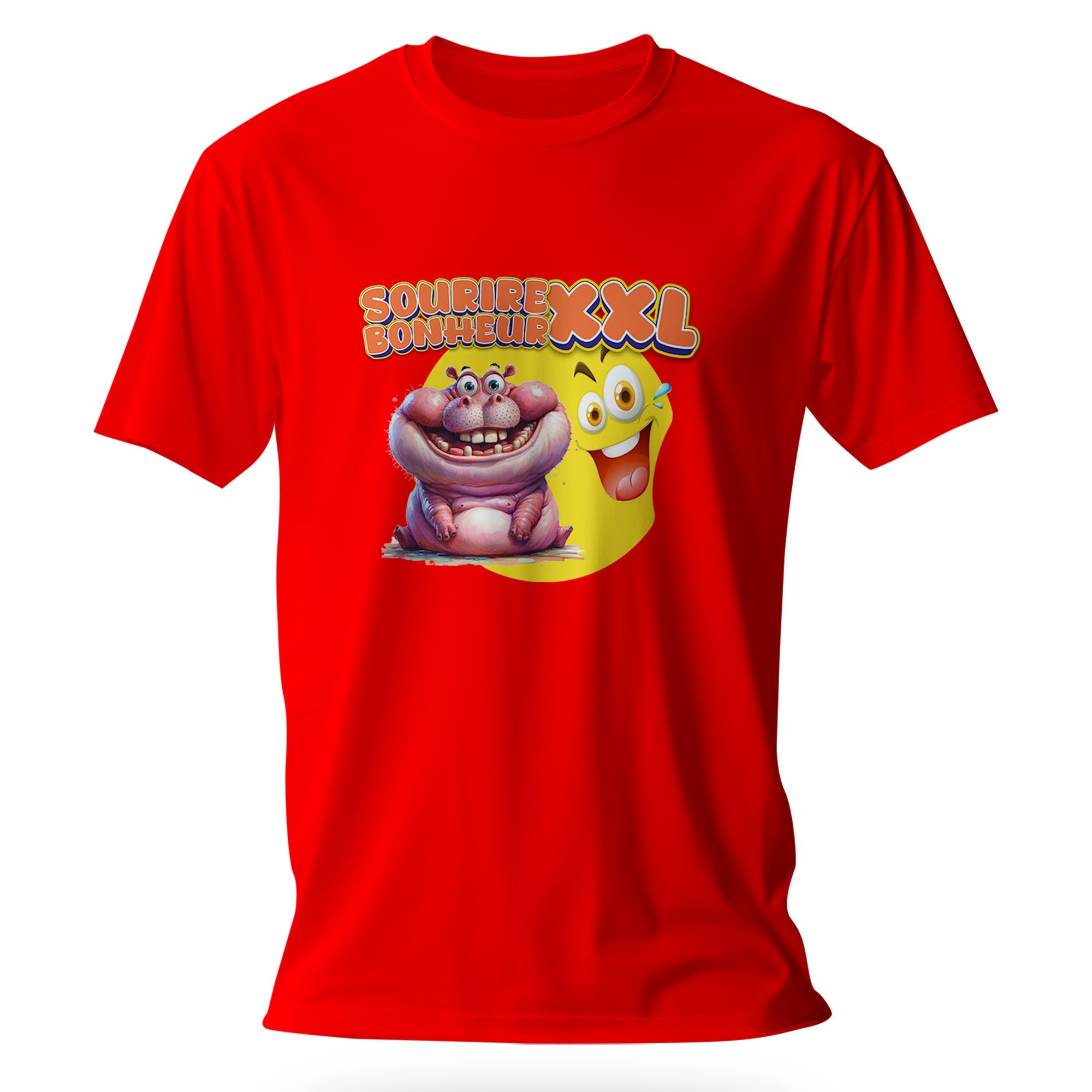 T-Shirt Design Humour Personnalisé - Sourire XXL, bonheur XXL - MiniLook