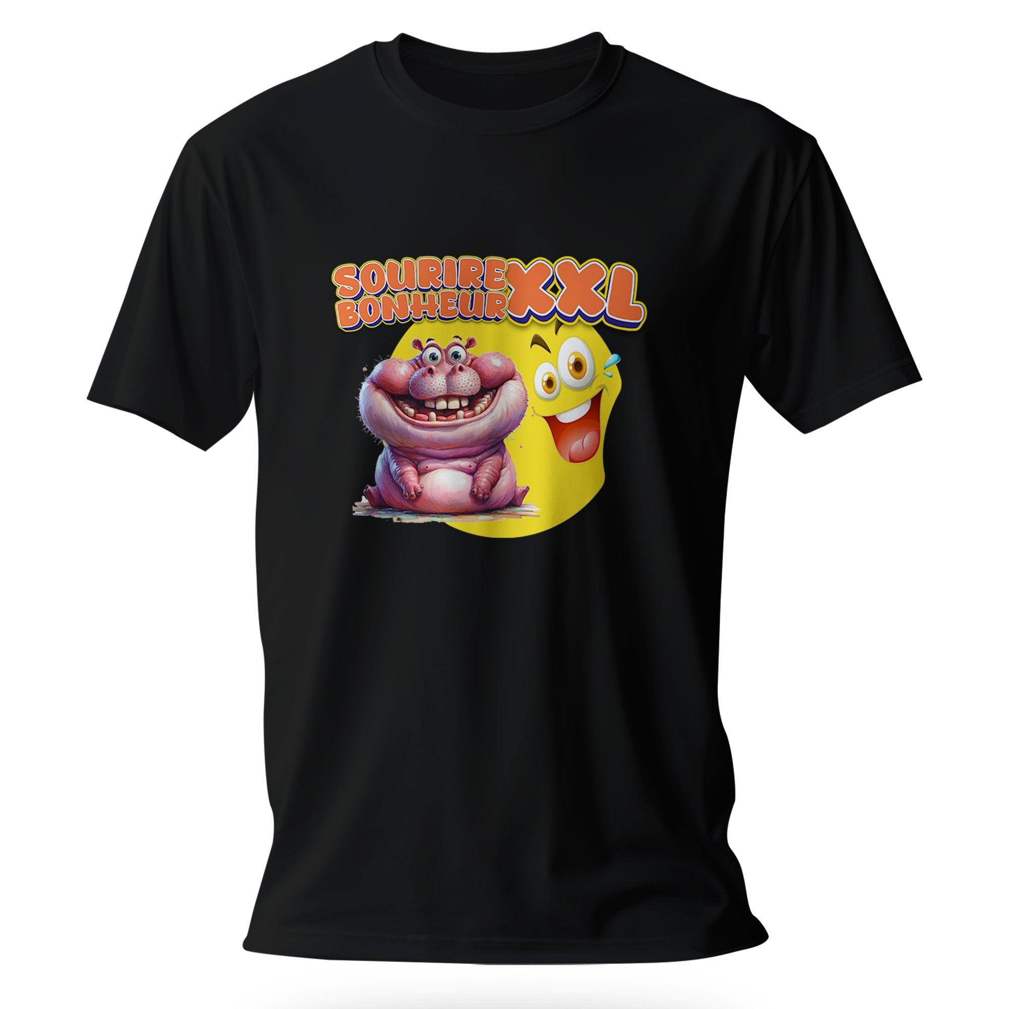 T-Shirt Design Humour Personnalisé - Sourire XXL, bonheur XXL - MiniLook