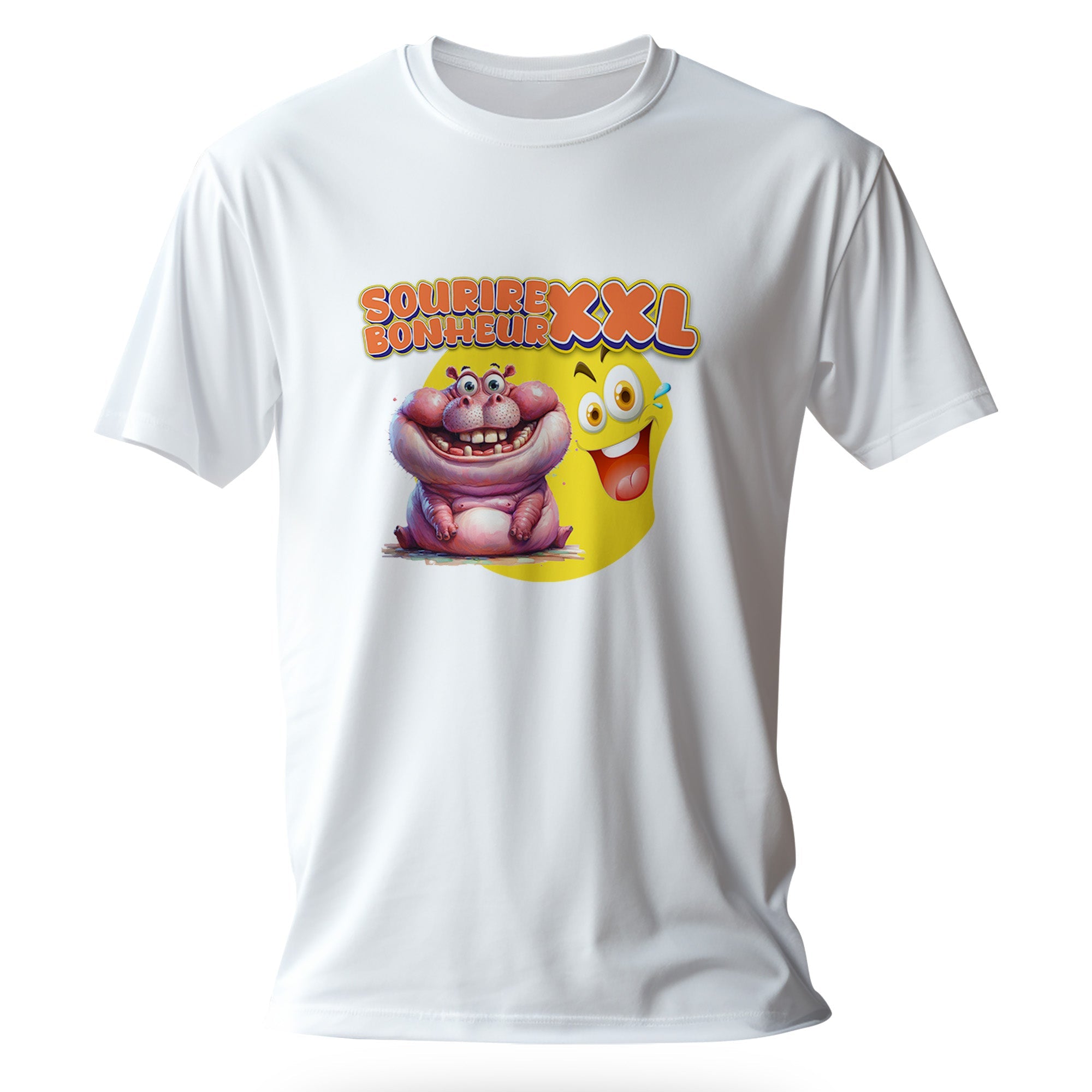 T-Shirt Design Humour Personnalisé - Sourire XXL, bonheur XXL - MiniLook