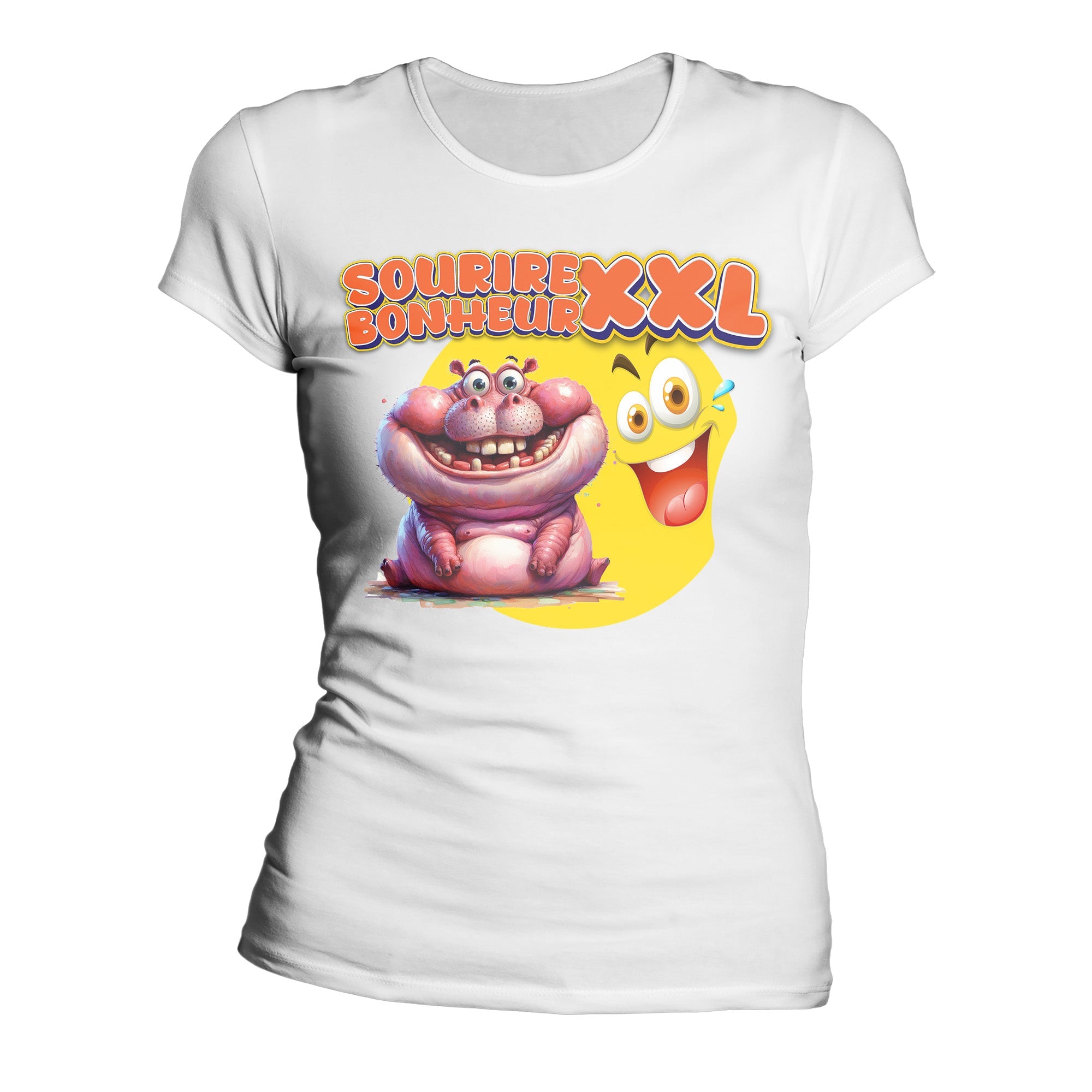 T-Shirt Design Humour Personnalisé - Sourire XXL, bonheur XXL - MiniLook