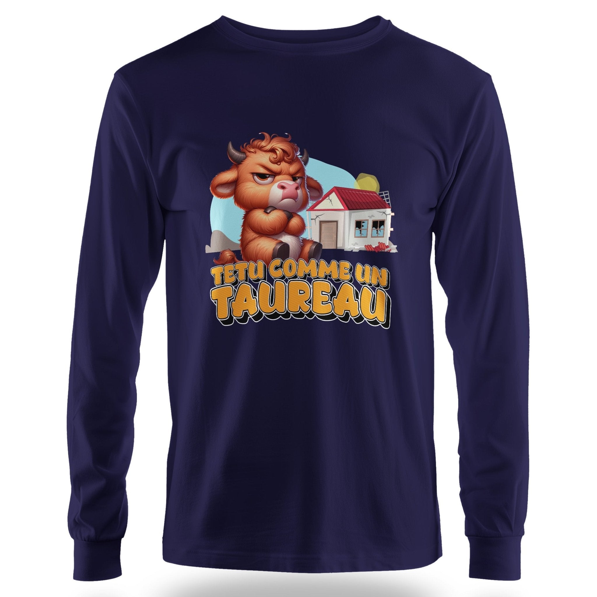 T-Shirt Design Humour Personnalisé - Têtu comme un… taureau - MiniLook