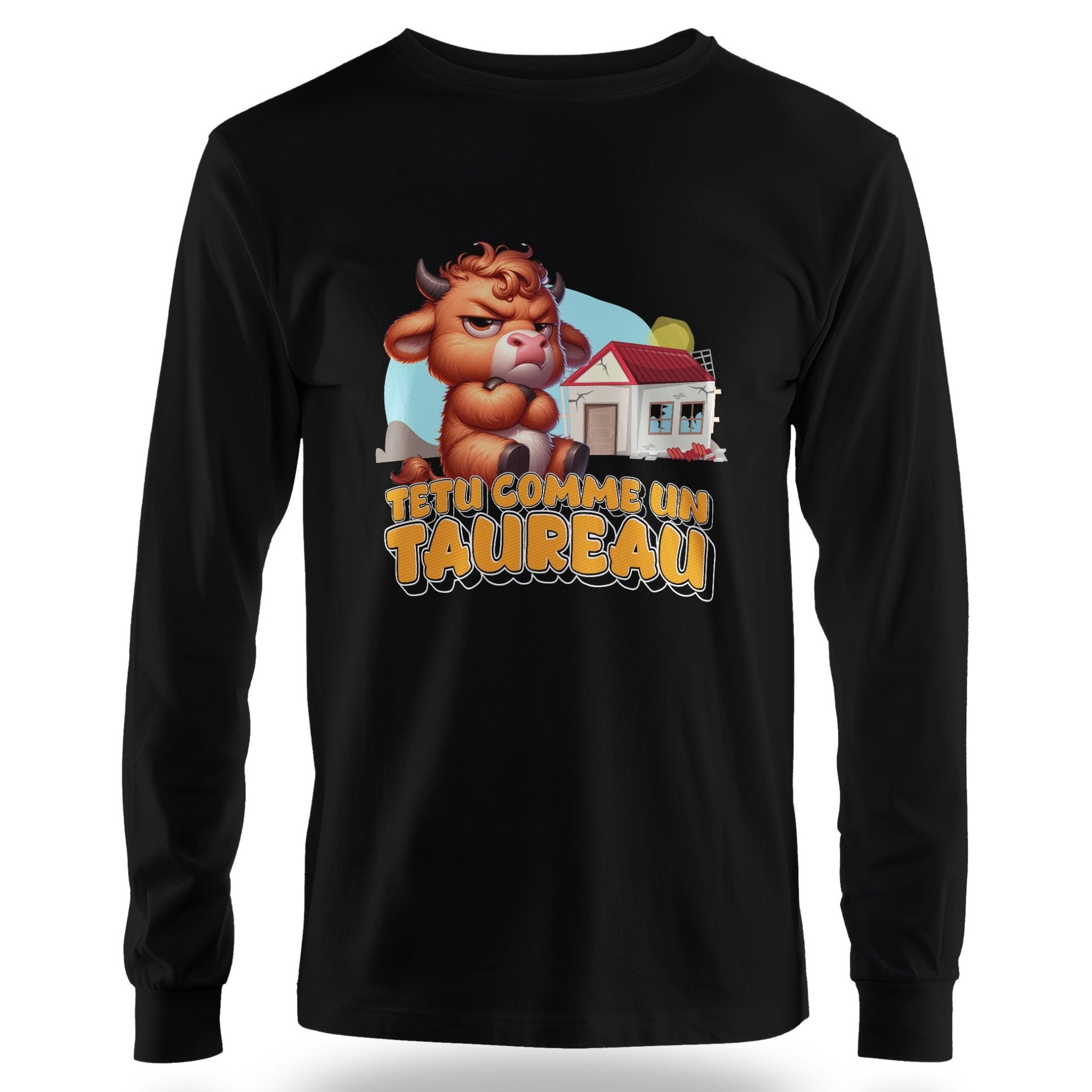 T-Shirt Design Humour Personnalisé - Têtu comme un… taureau - MiniLook