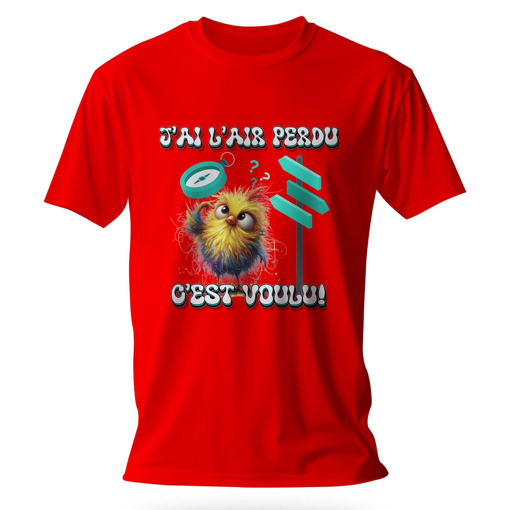 T-Shirt Humour Design Personnalisé - J’ai l’air perdu C’est voulu ! - MiniLook