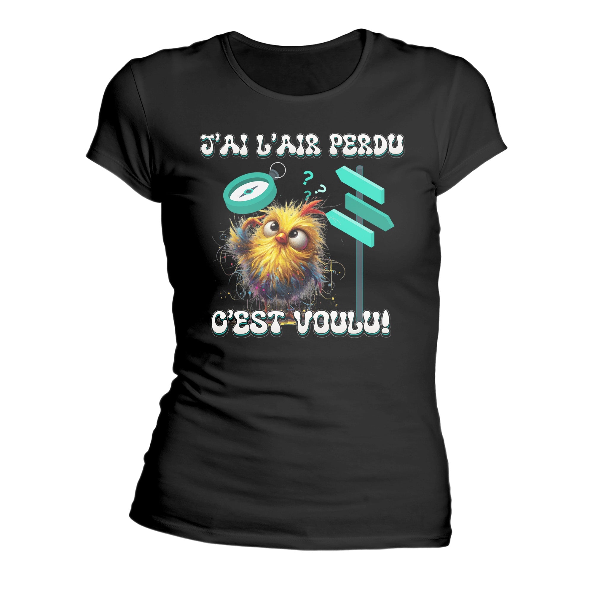 T-Shirt Humour Design Personnalisé - J’ai l’air perdu C’est voulu ! - MiniLook