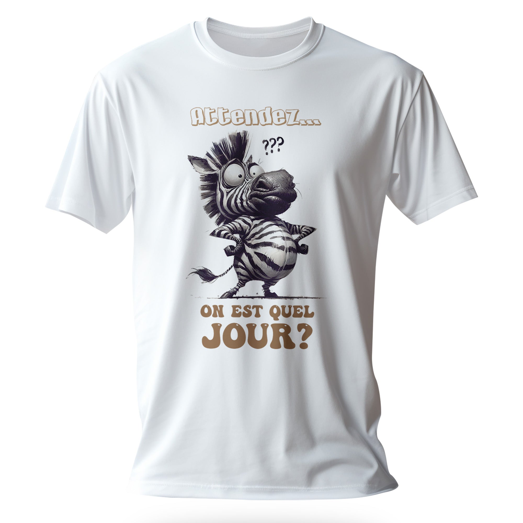 T-shirt Humour Homme - Attendez... On est quel jour - MiniLook