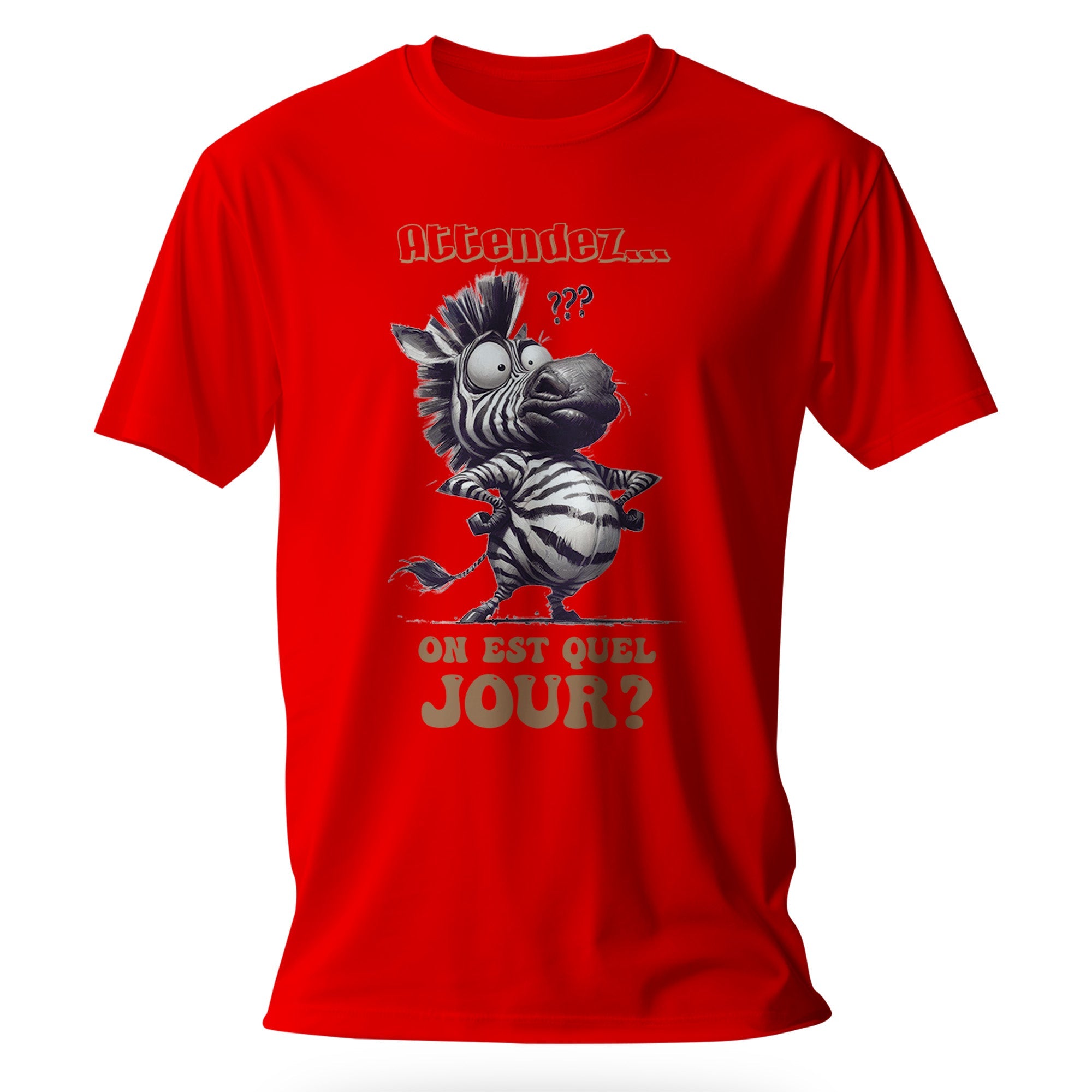 T-shirt Humour Homme - Attendez... On est quel jour - MiniLook