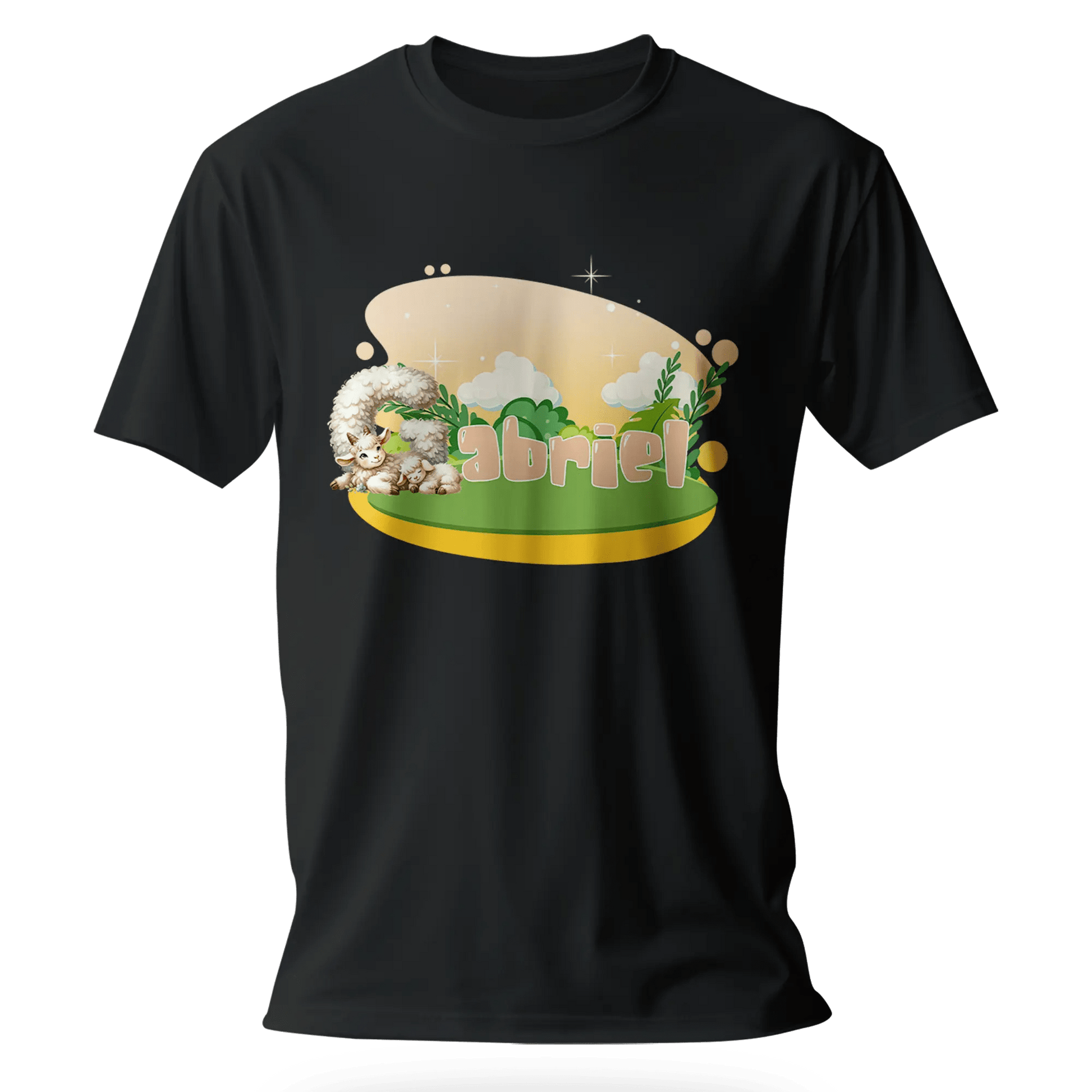 T-shirt personnalisé avec motif de fond de jungle pour maman et bébé - Prénom - MiniLook