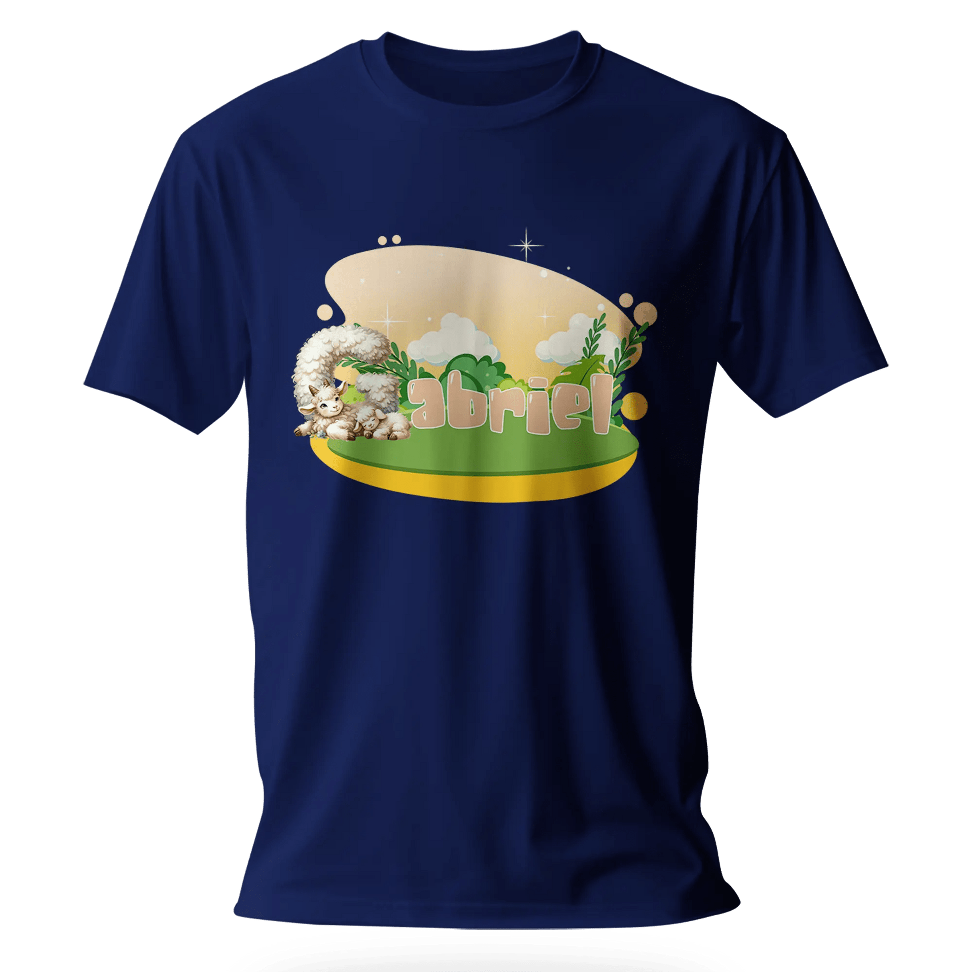 T-shirt personnalisé avec motif de fond de jungle pour maman et bébé - Prénom - MiniLook