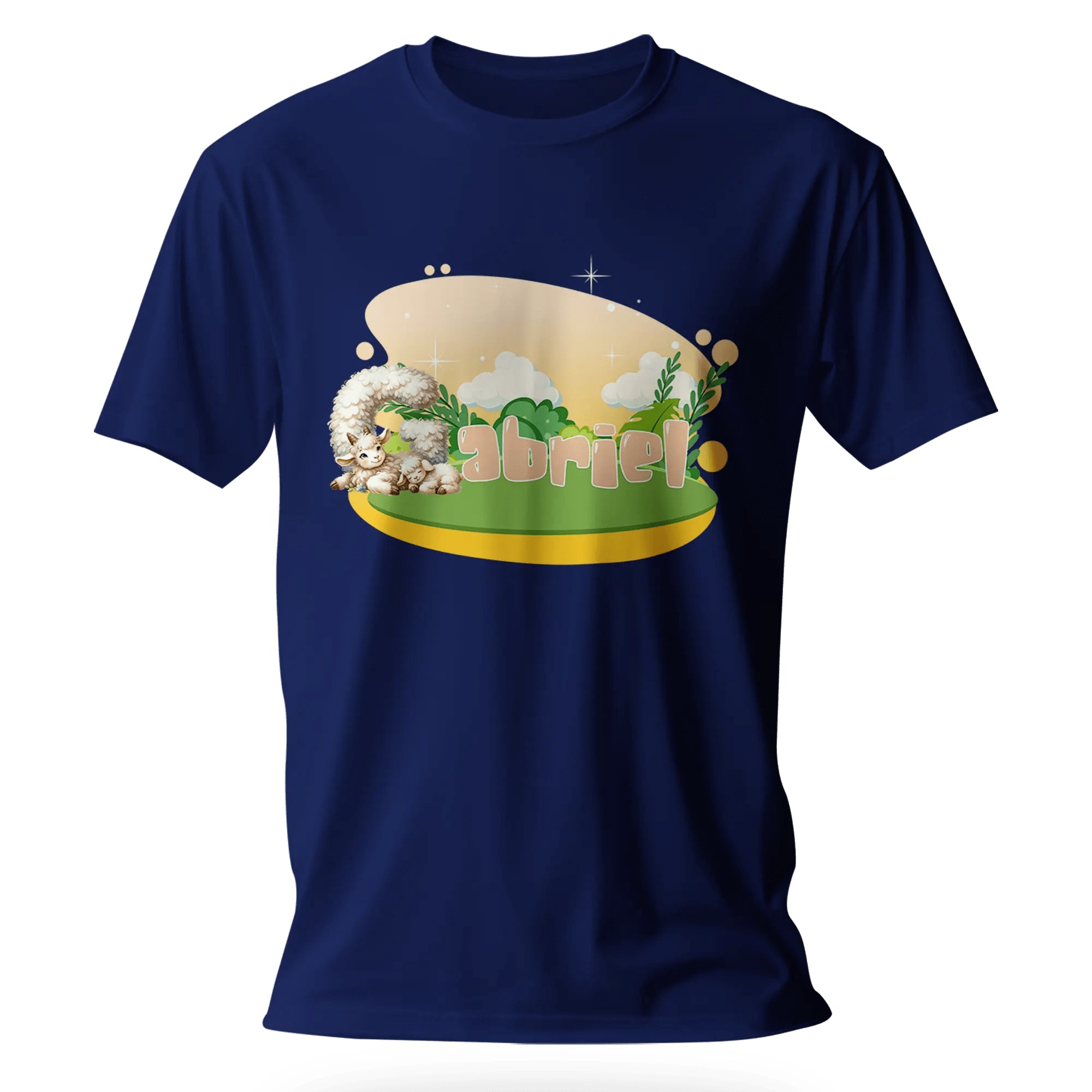 T-shirt personnalisé avec motif de fond de jungle pour maman et bébé - Prénom - MiniLook