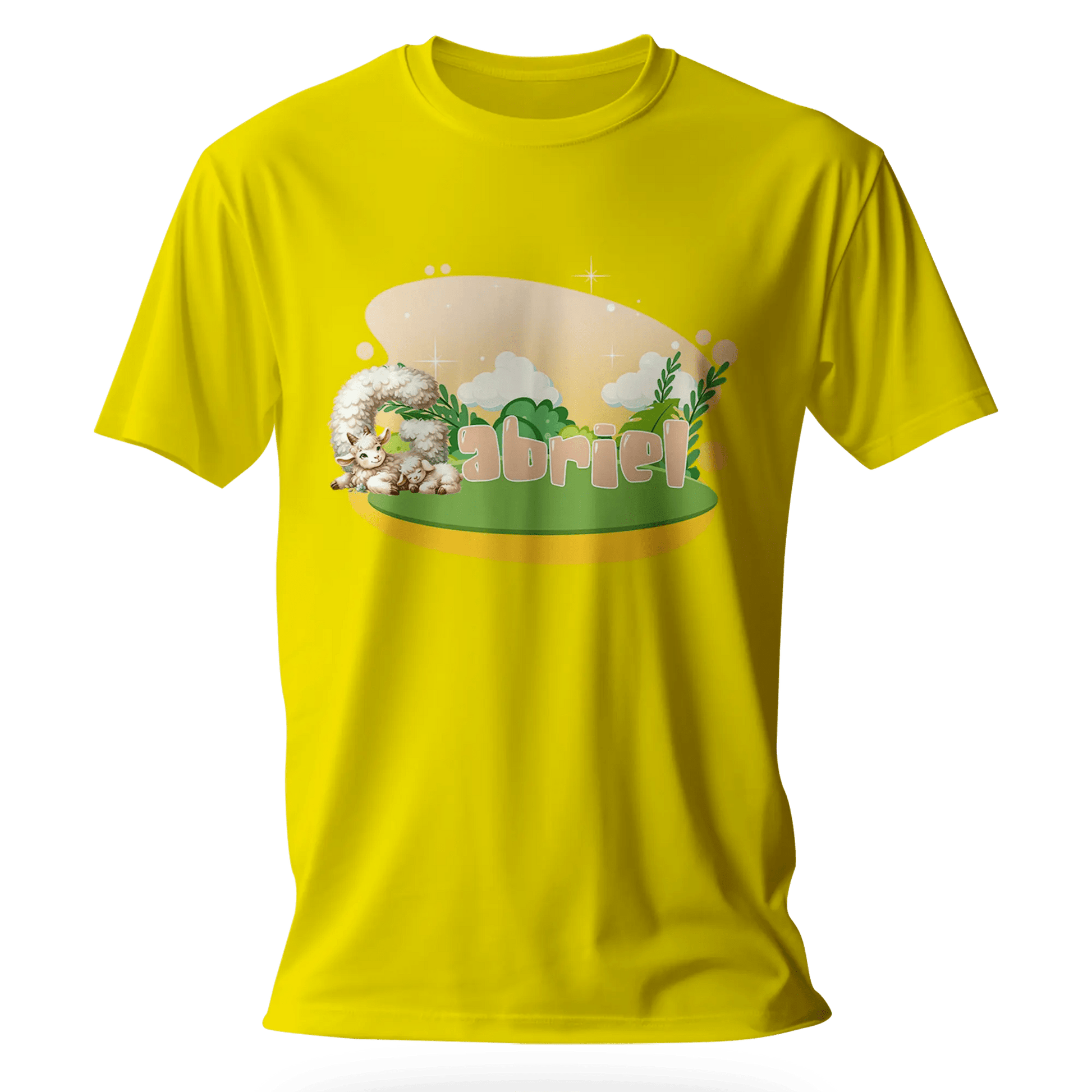 T-shirt personnalisé avec motif de fond de jungle pour maman et bébé - Prénom - MiniLook