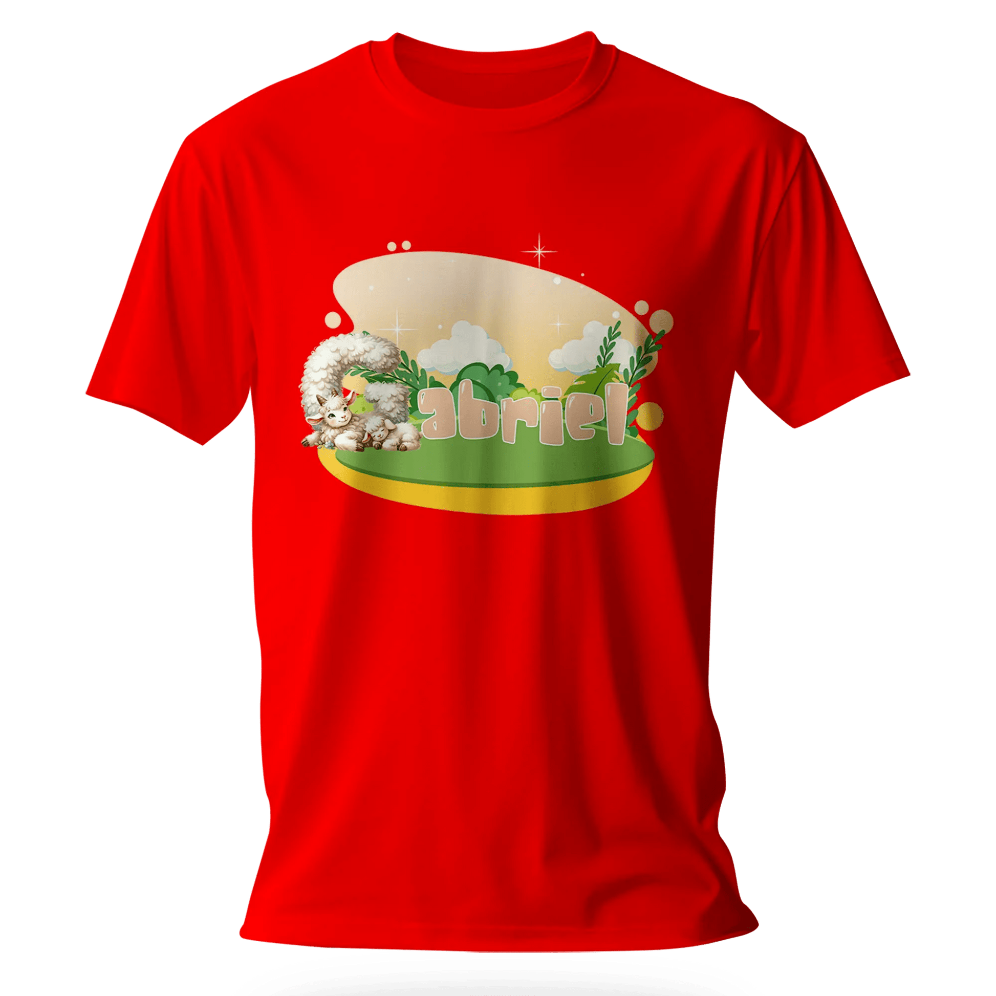 T-shirt personnalisé avec motif de fond de jungle pour maman et bébé - Prénom - MiniLook