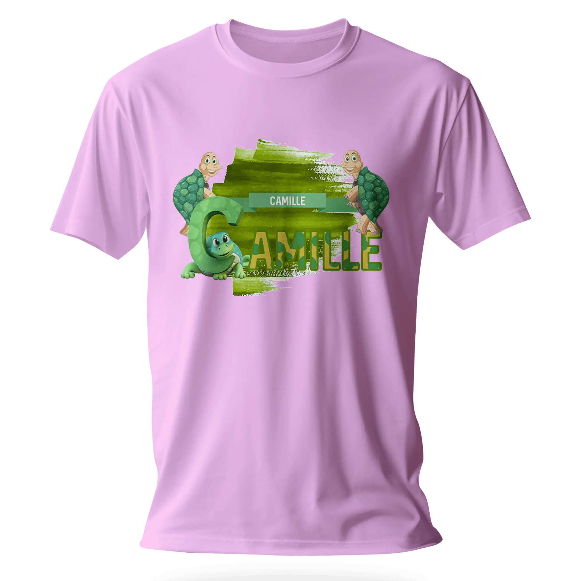 T-shirt personnalisé avec motif de police de carapace de tortue por Fille - Prénom - MiniLook