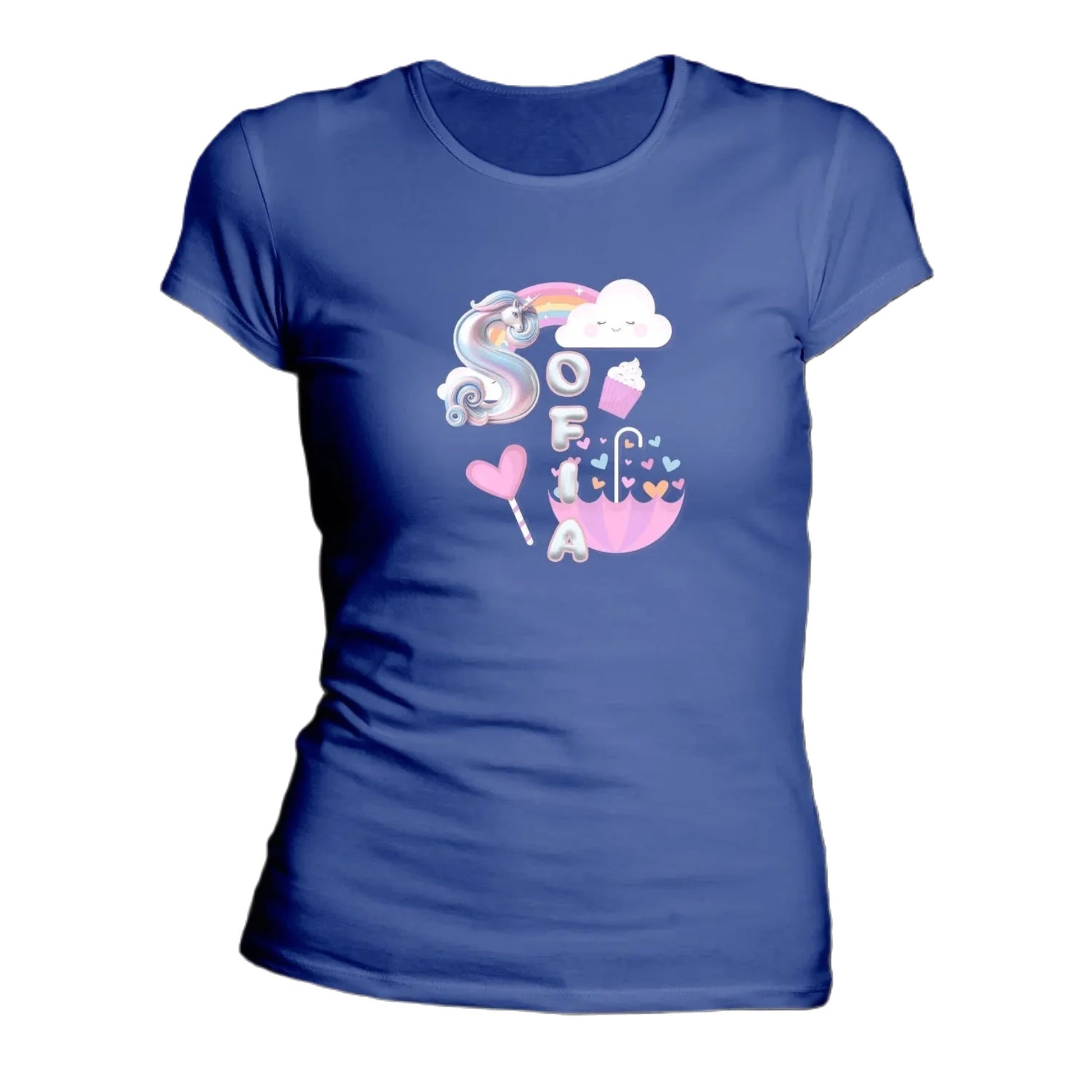 T-shirt personnalisé avec nom de licorne - Design magique pour femme - MiniLook