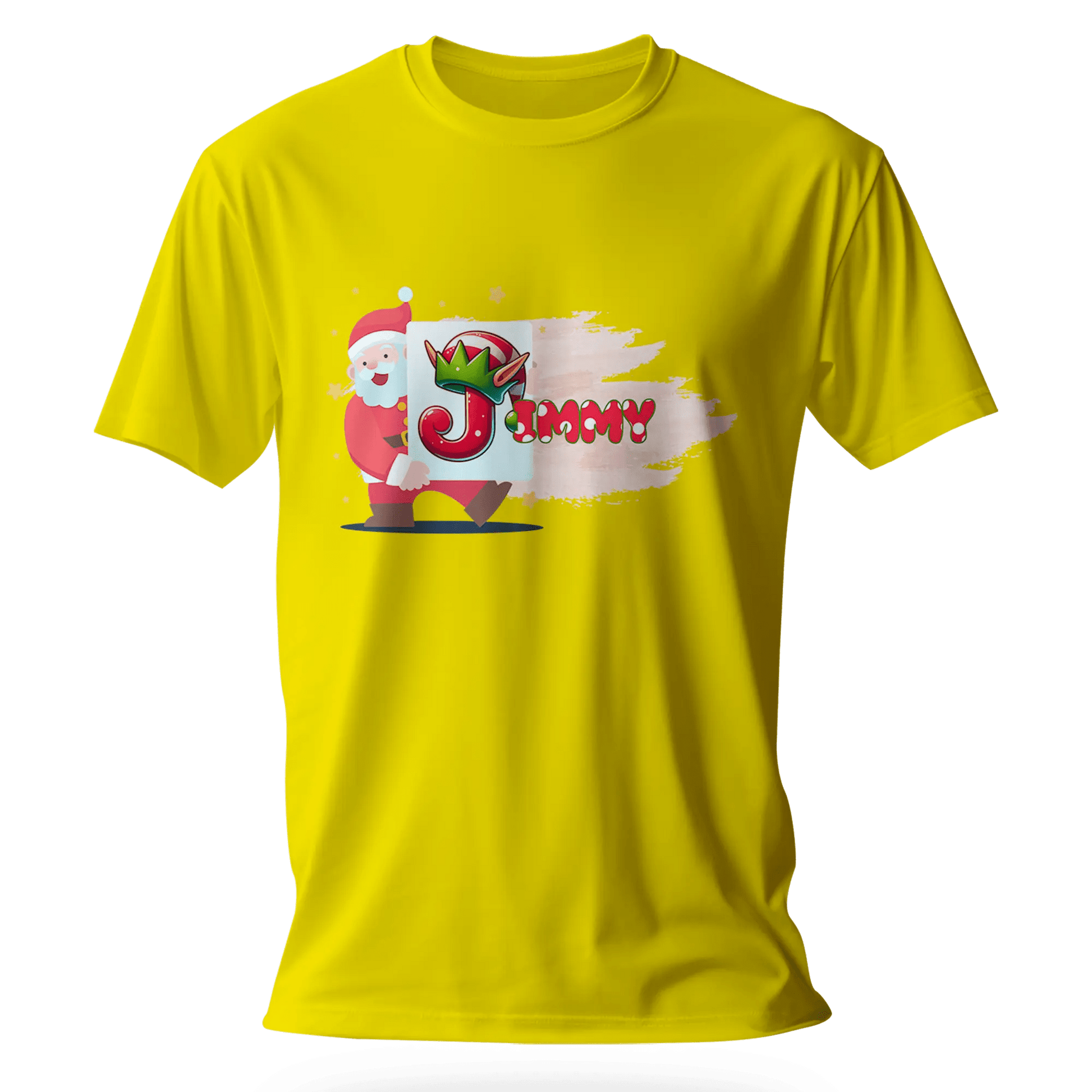 T-shirt personnalisé avec prénom - Tableau de travail artistique du Père Noël - MiniLook