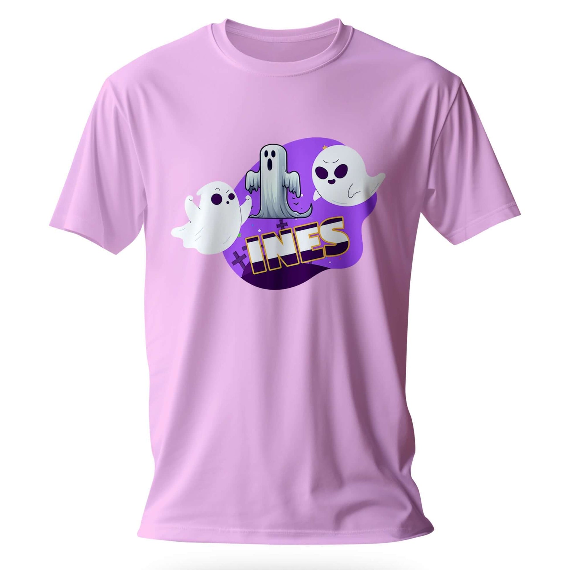 T-Shirt Personnalisé Bébé Fantôme avec Motif Croix Pour Fille - Initiale et Prénom - MiniLook