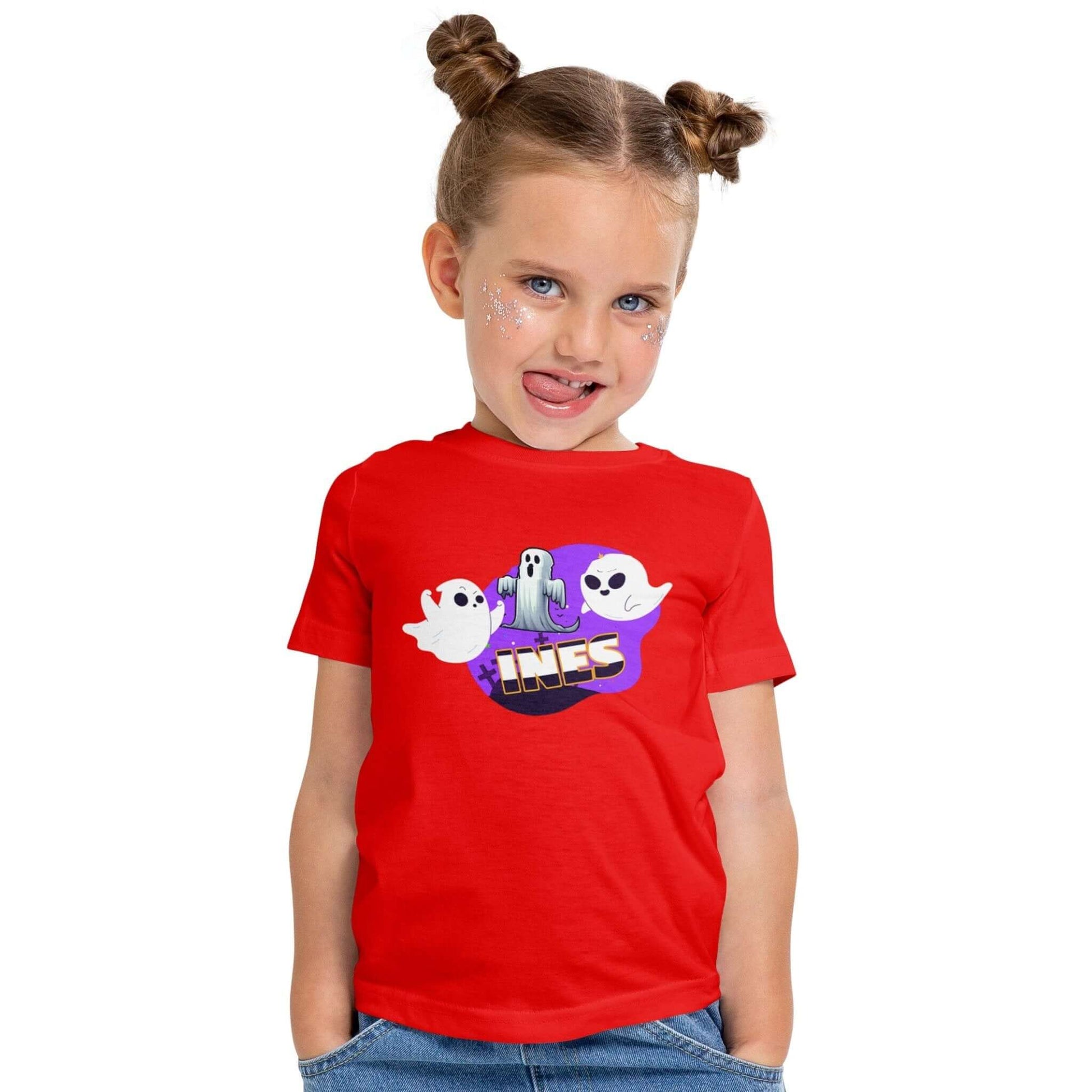 T-Shirt Personnalisé Bébé Fantôme avec Motif Croix Pour Fille - Initiale et Prénom - MiniLook