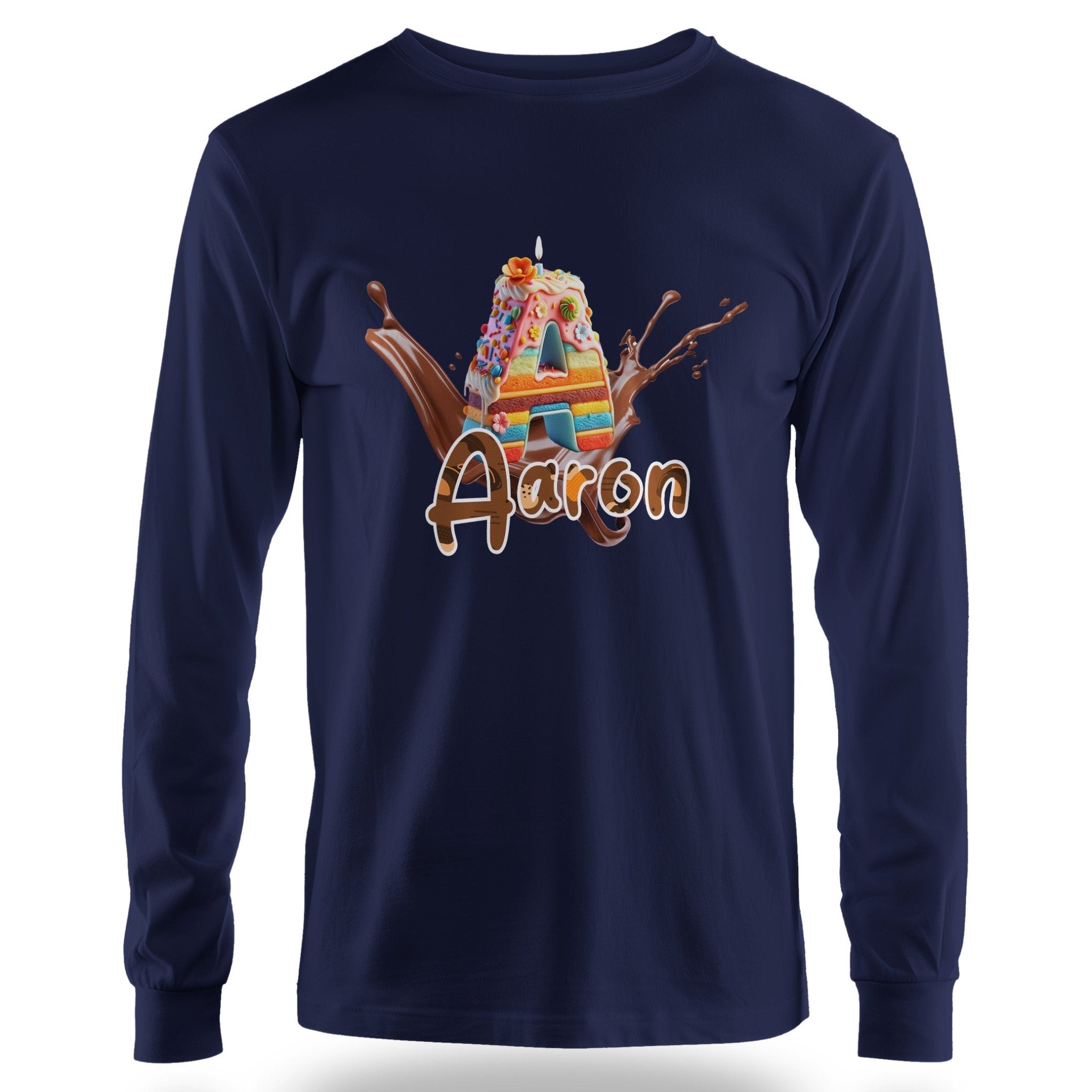 T-shirt personnalisé Choco Cake - Prénom Aaron - MiniLook