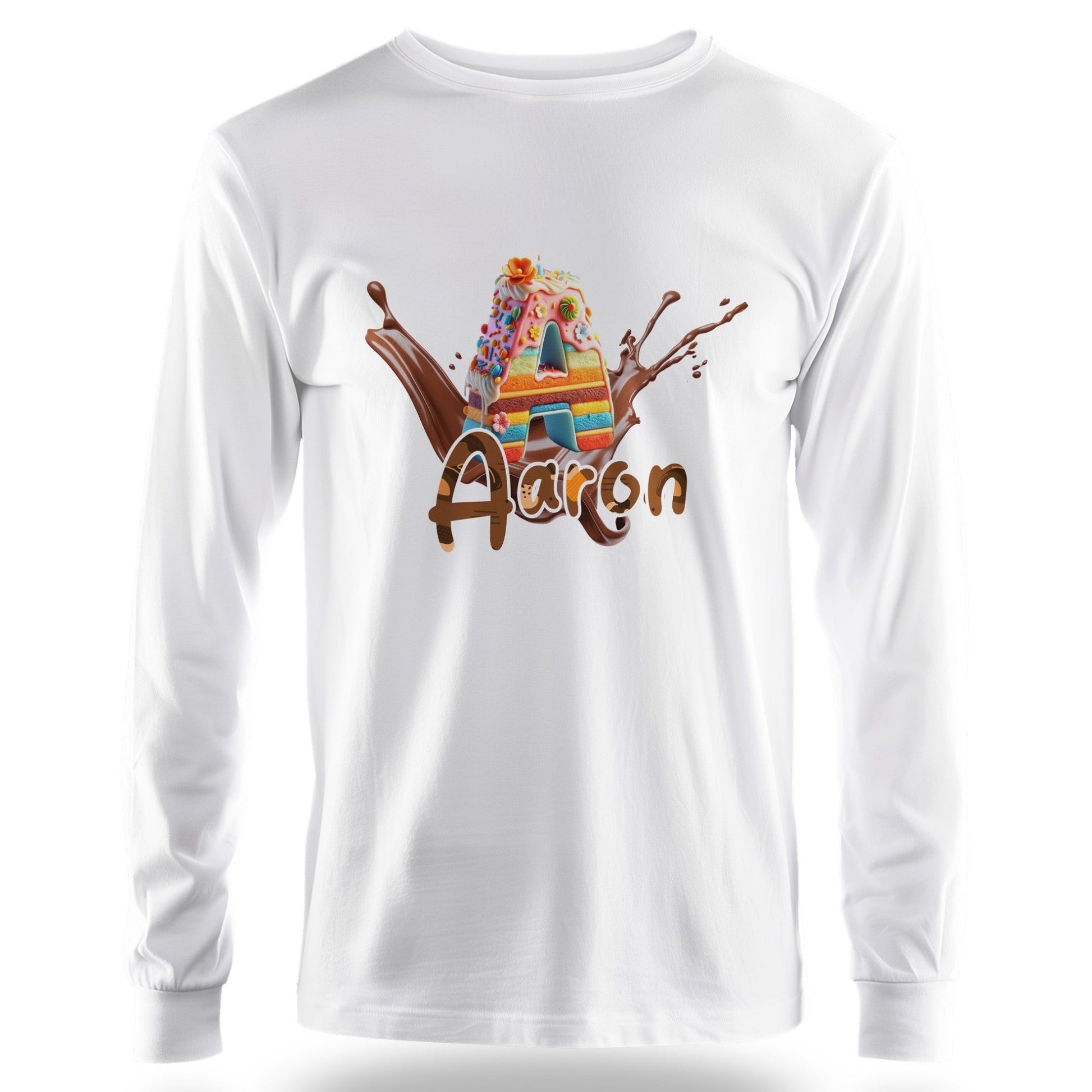 T-shirt personnalisé Choco Cake - Prénom Aaron - MiniLook