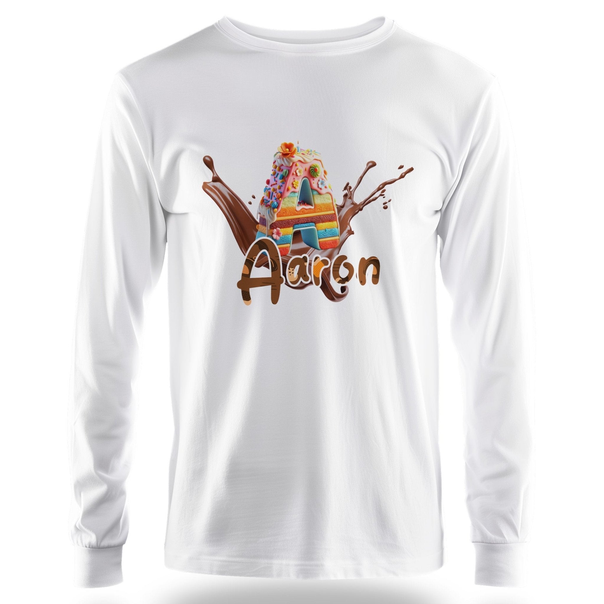 T-shirt personnalisé Choco Cake - Prénom Aaron - MiniLook