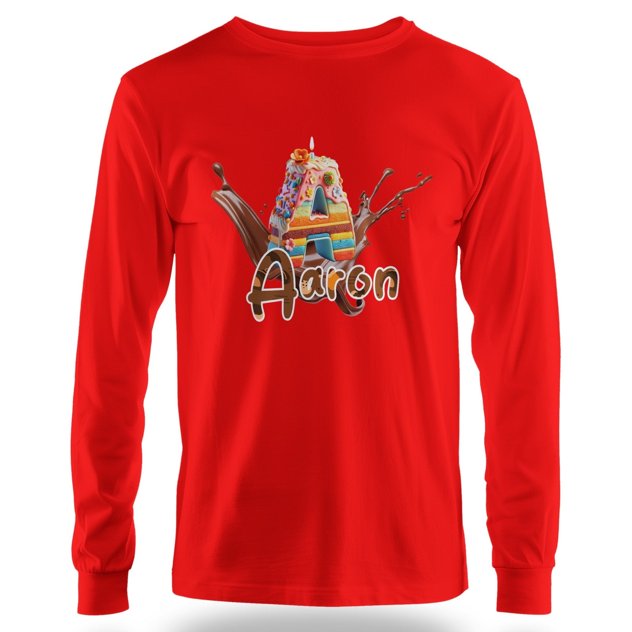 T-shirt personnalisé Choco Cake - Prénom Aaron - MiniLook