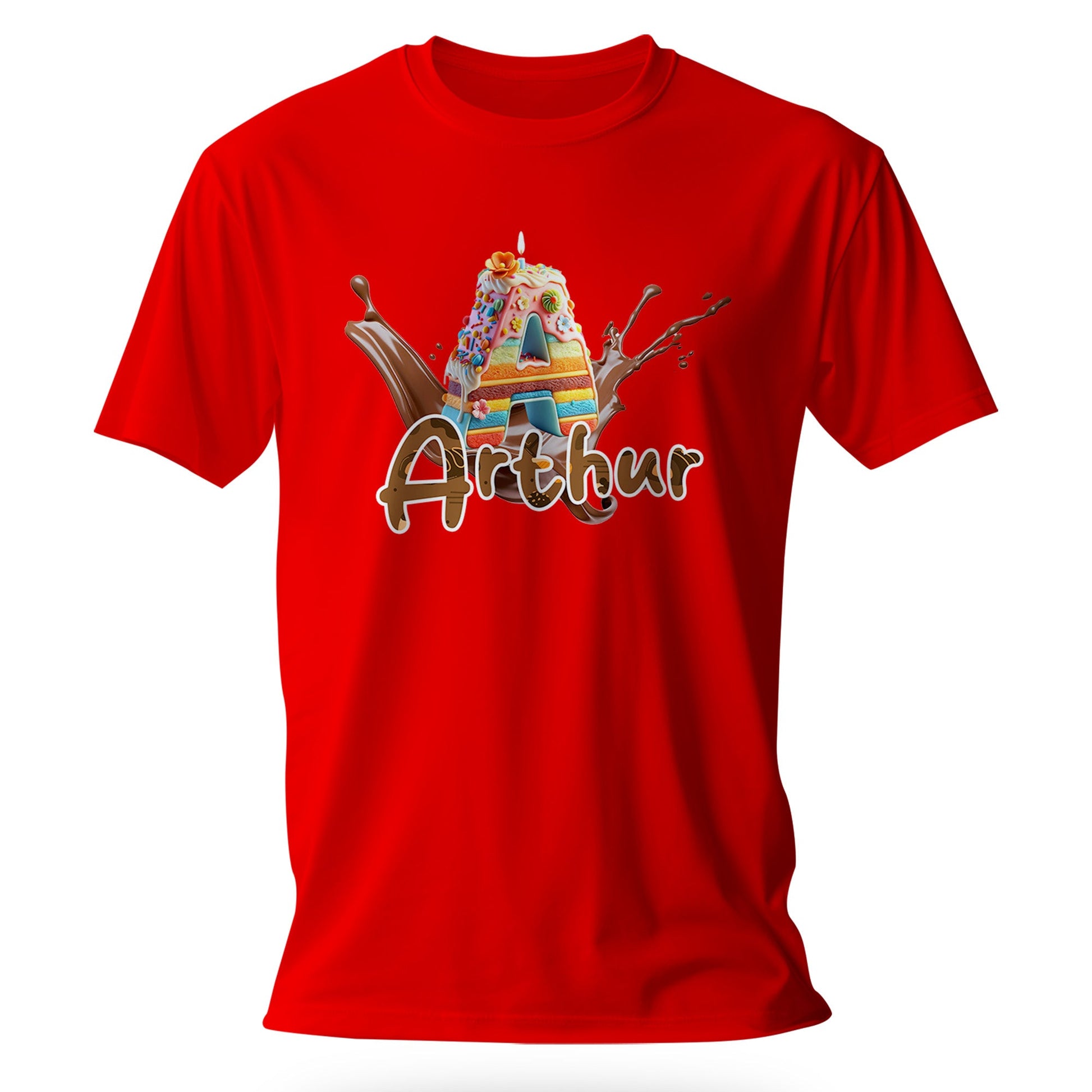 T-shirt personnalisé Choco Cake - Prénom Arthur - MiniLook