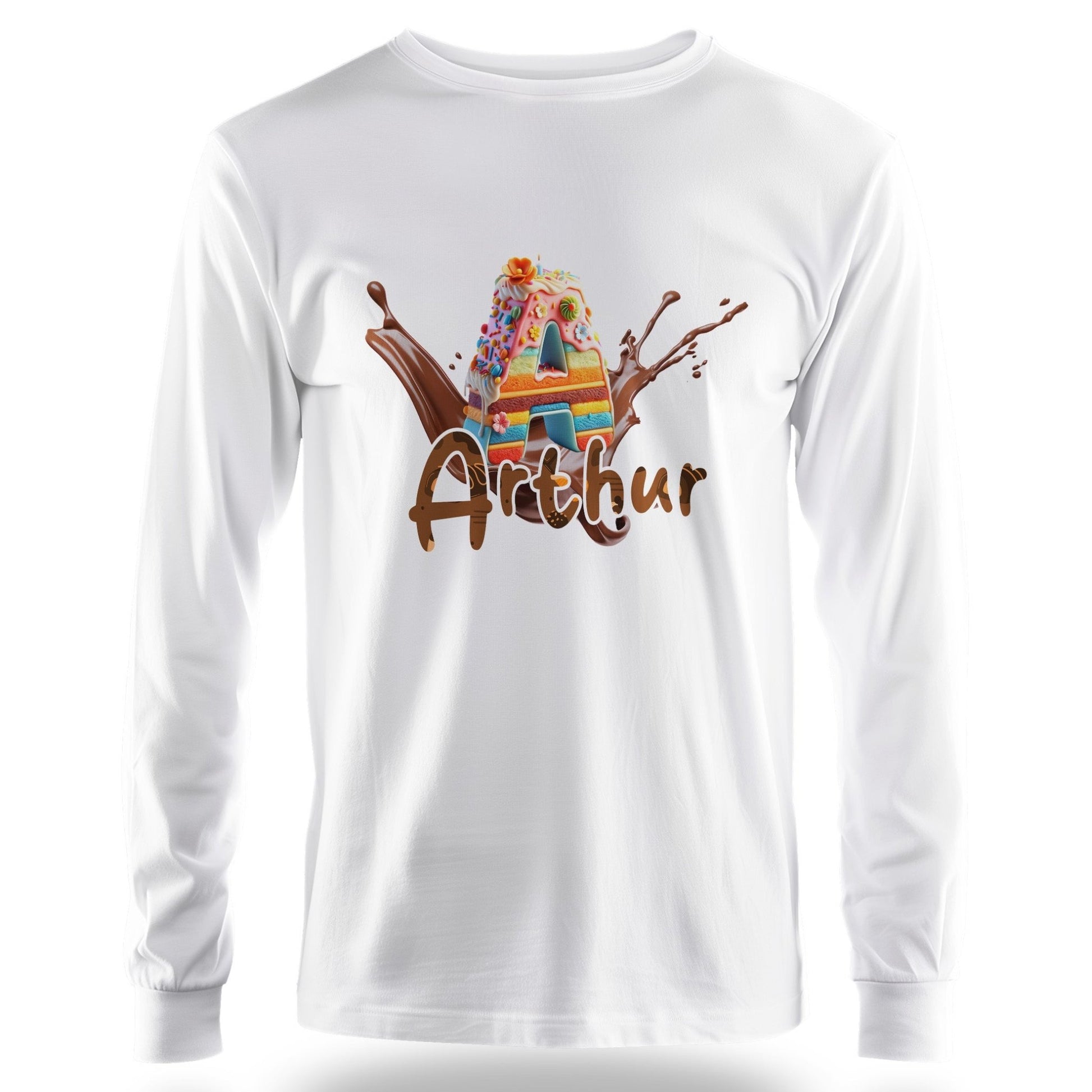 T-shirt personnalisé Choco Cake - Prénom Arthur - MiniLook