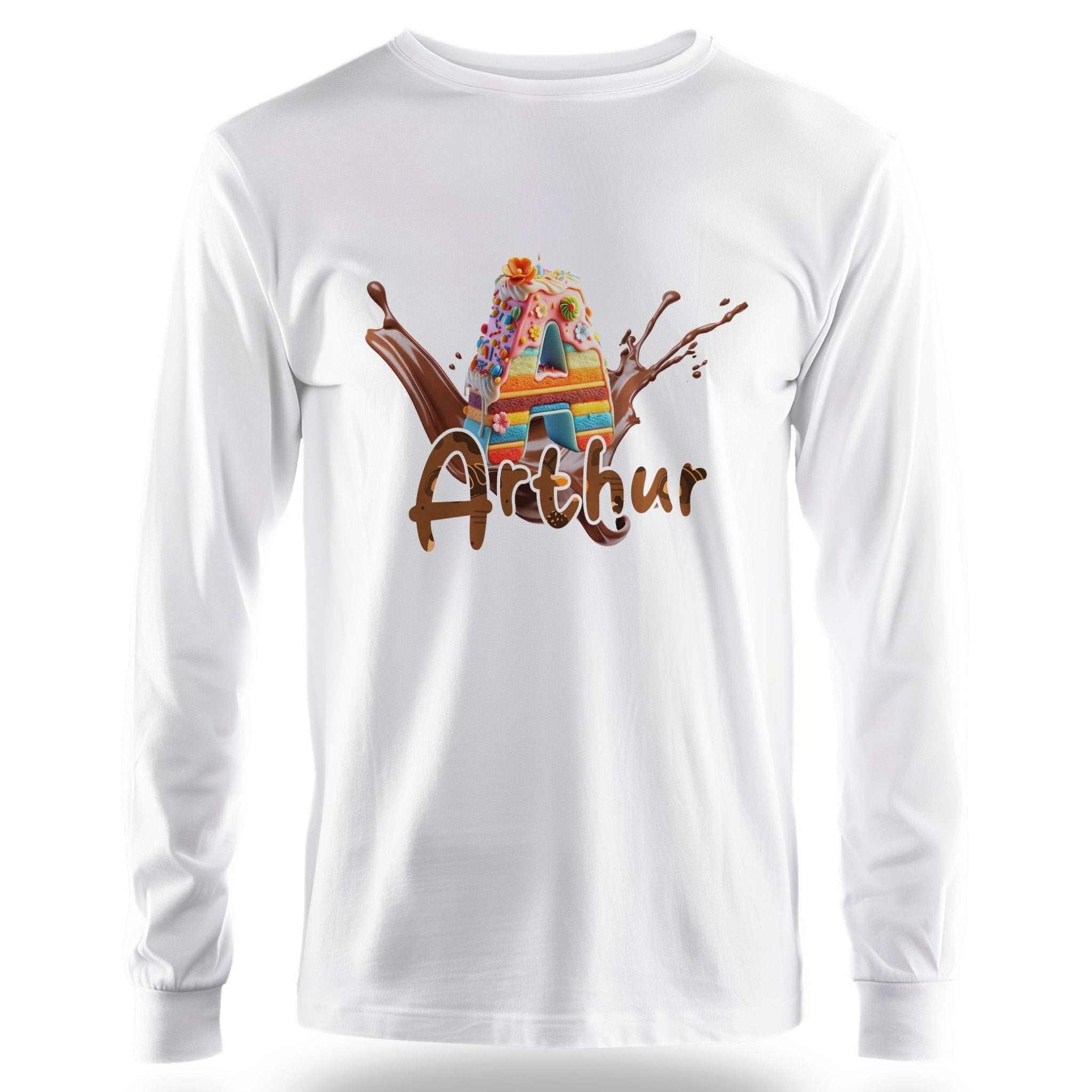 T-shirt personnalisé Choco Cake - Prénom Arthur - MiniLook