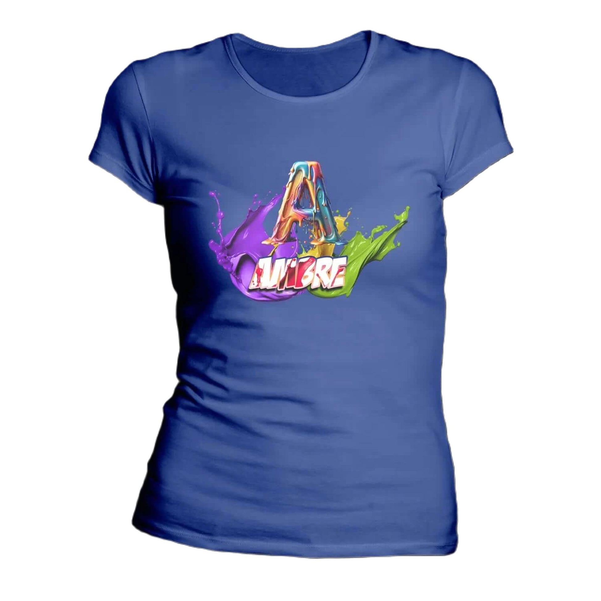 T shirt personnalisé femme – Initiale et prénom avec design peinture splash - MiniLook