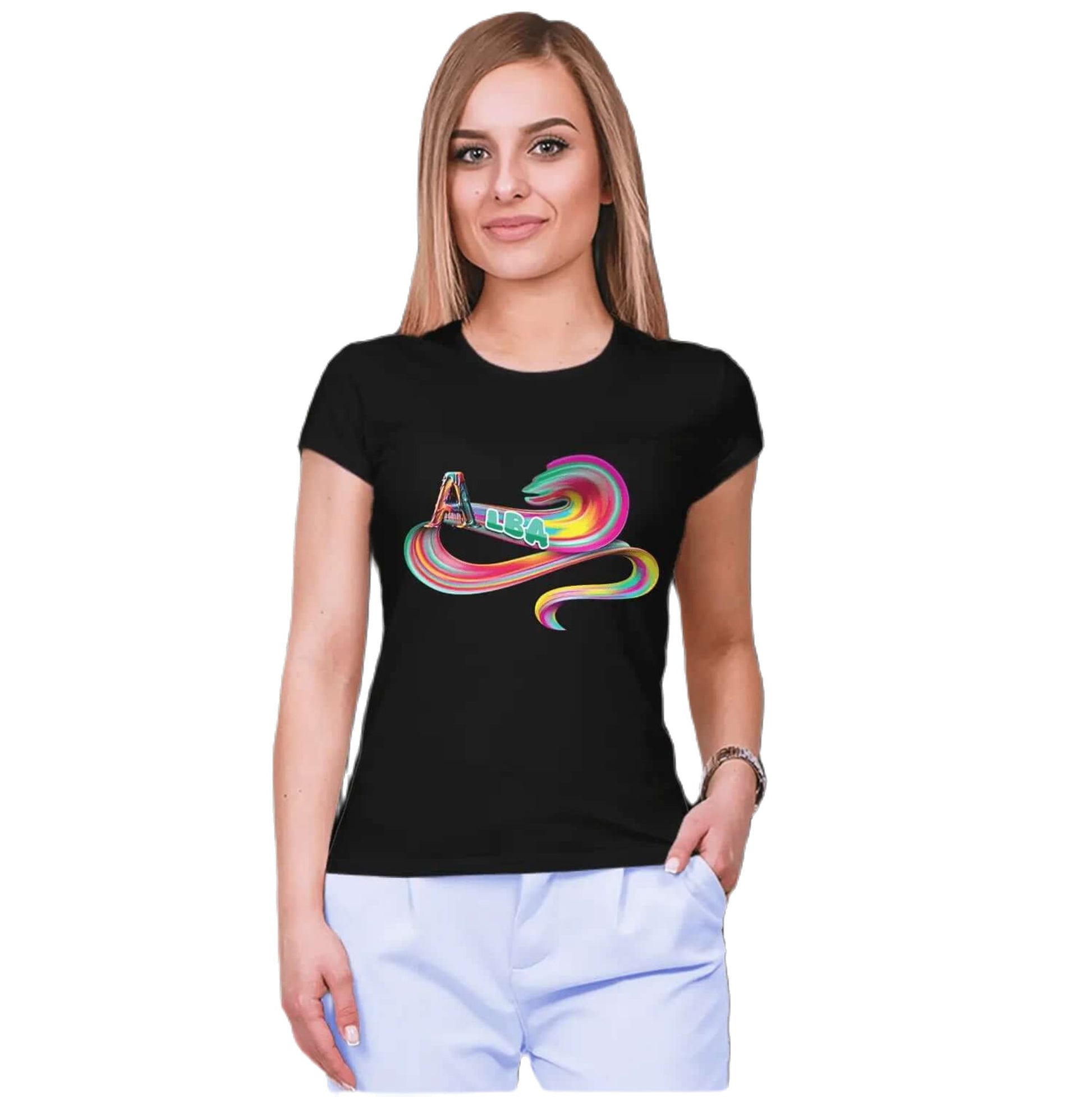 T shirt personnalisé femme – Prénom avec design couleur bonbon - MiniLook