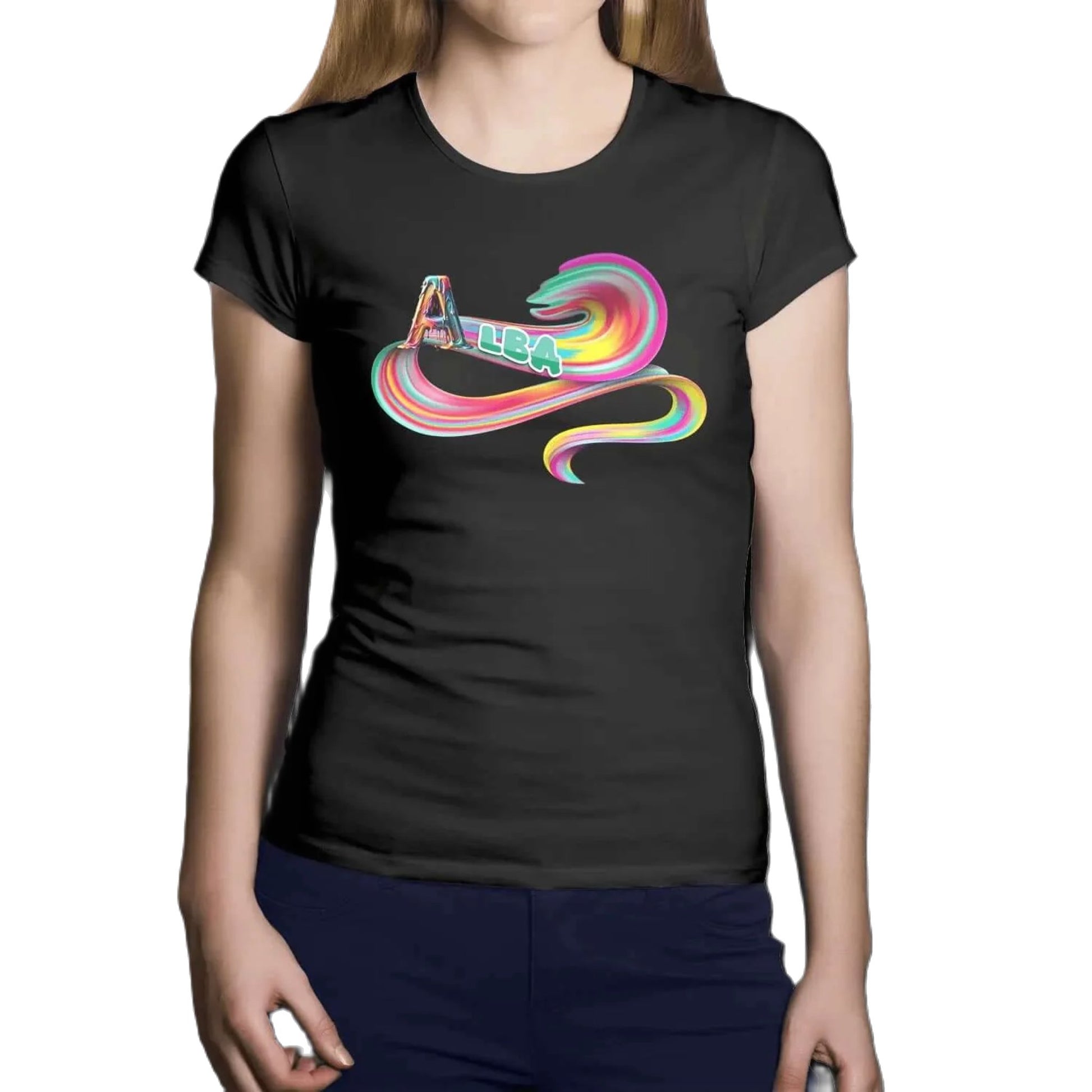 T shirt personnalisé femme – Prénom avec design couleur bonbon - MiniLook