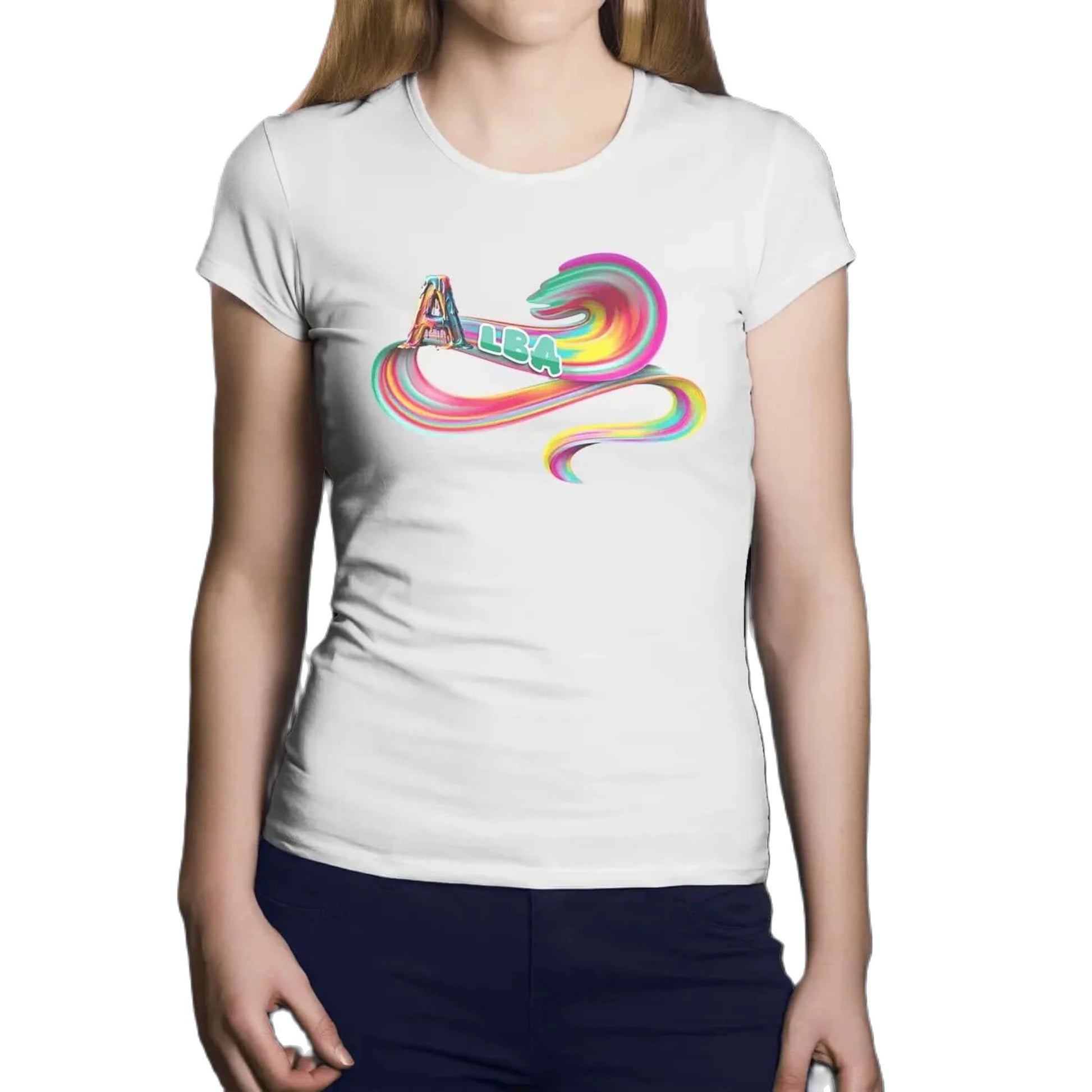 T shirt personnalisé femme – Prénom avec design couleur bonbon - MiniLook