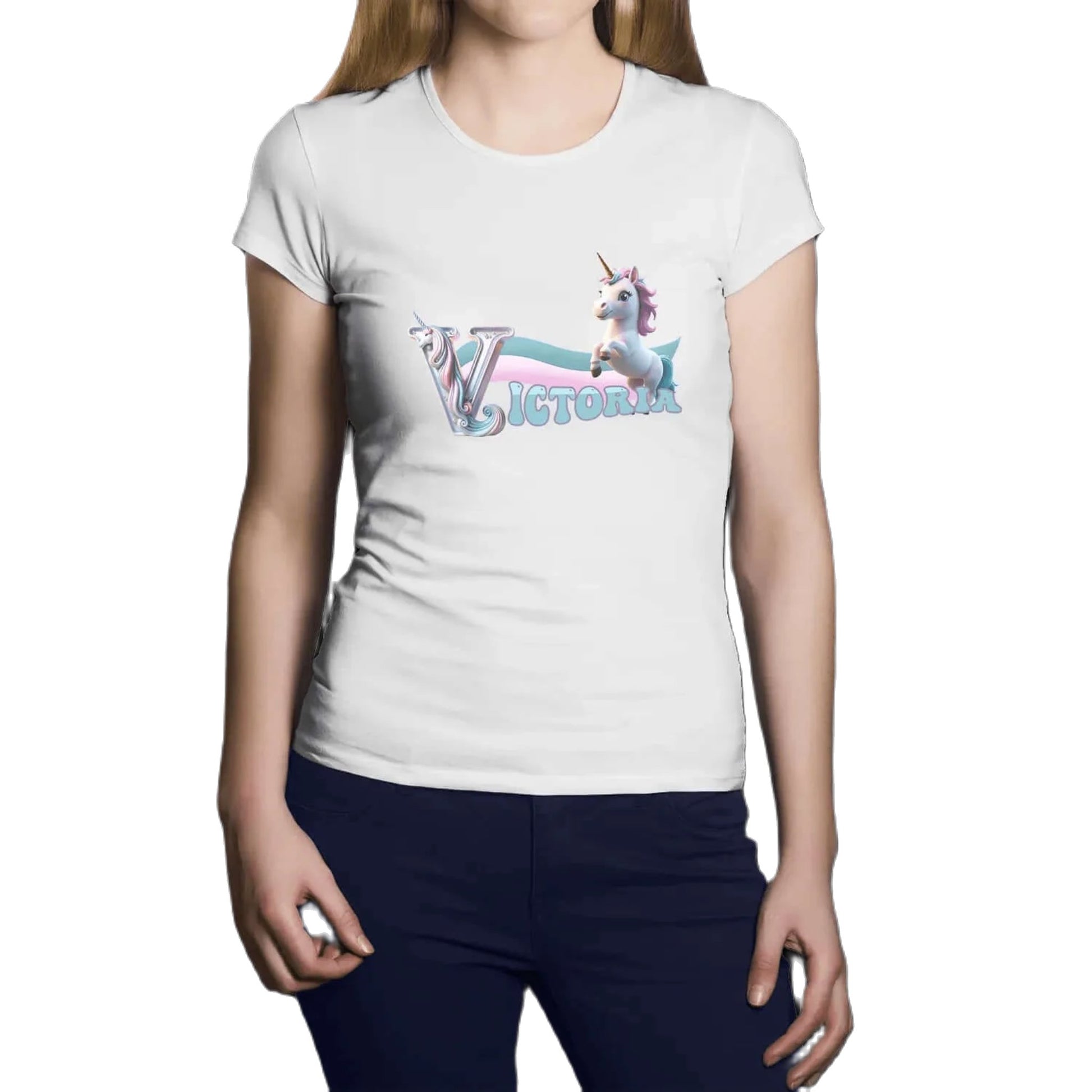 T shirt personnalisé femme – Prénom avec design licorne - MiniLook