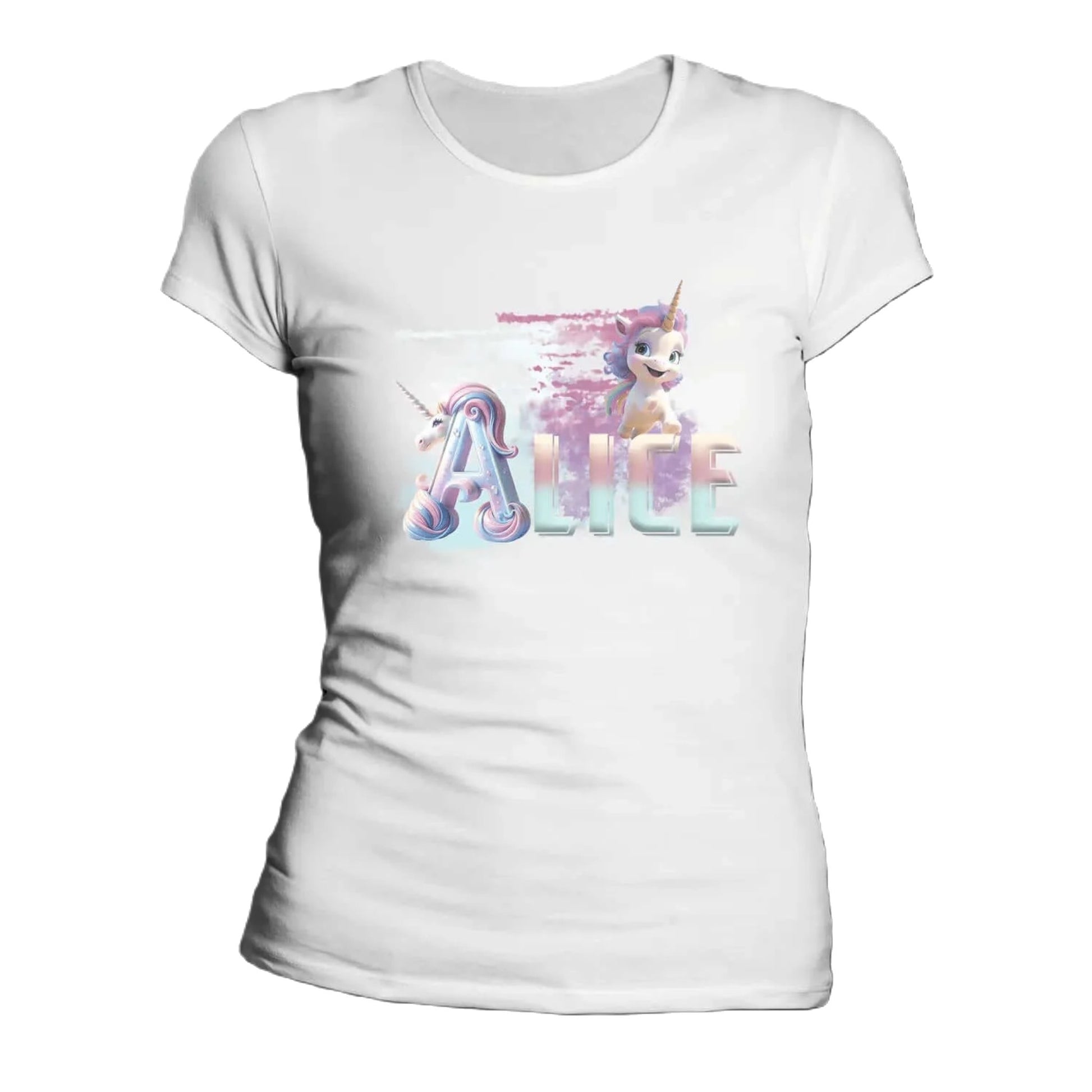 T shirt personnalisé femme – Prénom avec motif licorne - MiniLook