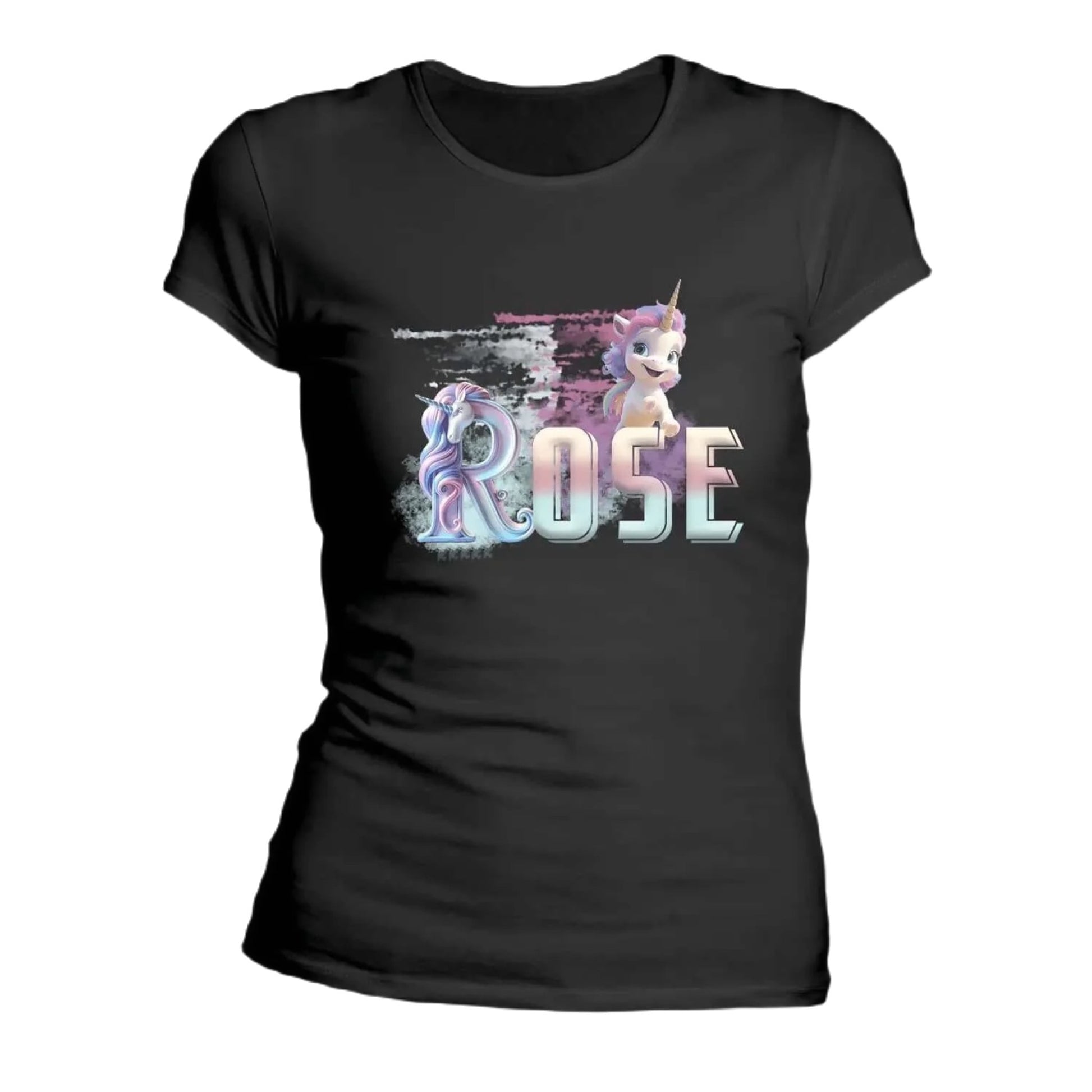 T shirt personnalisé femme – Prénom avec motif licorne - MiniLook