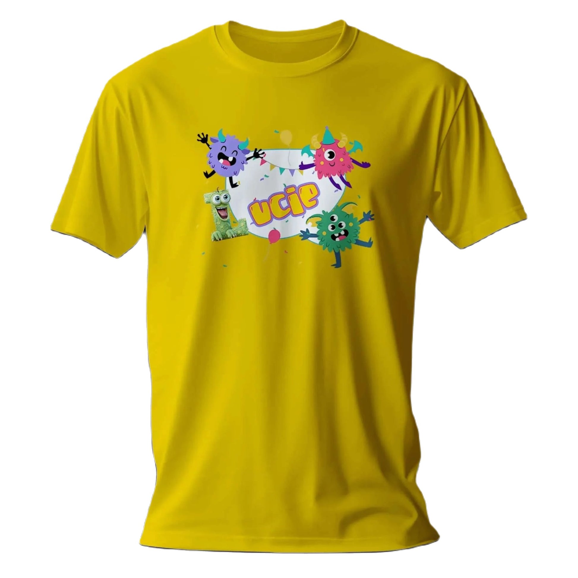 T shirt personnalisé fille – Prénom avec dessin animé de monstres et décoration anniversaire - MiniLook