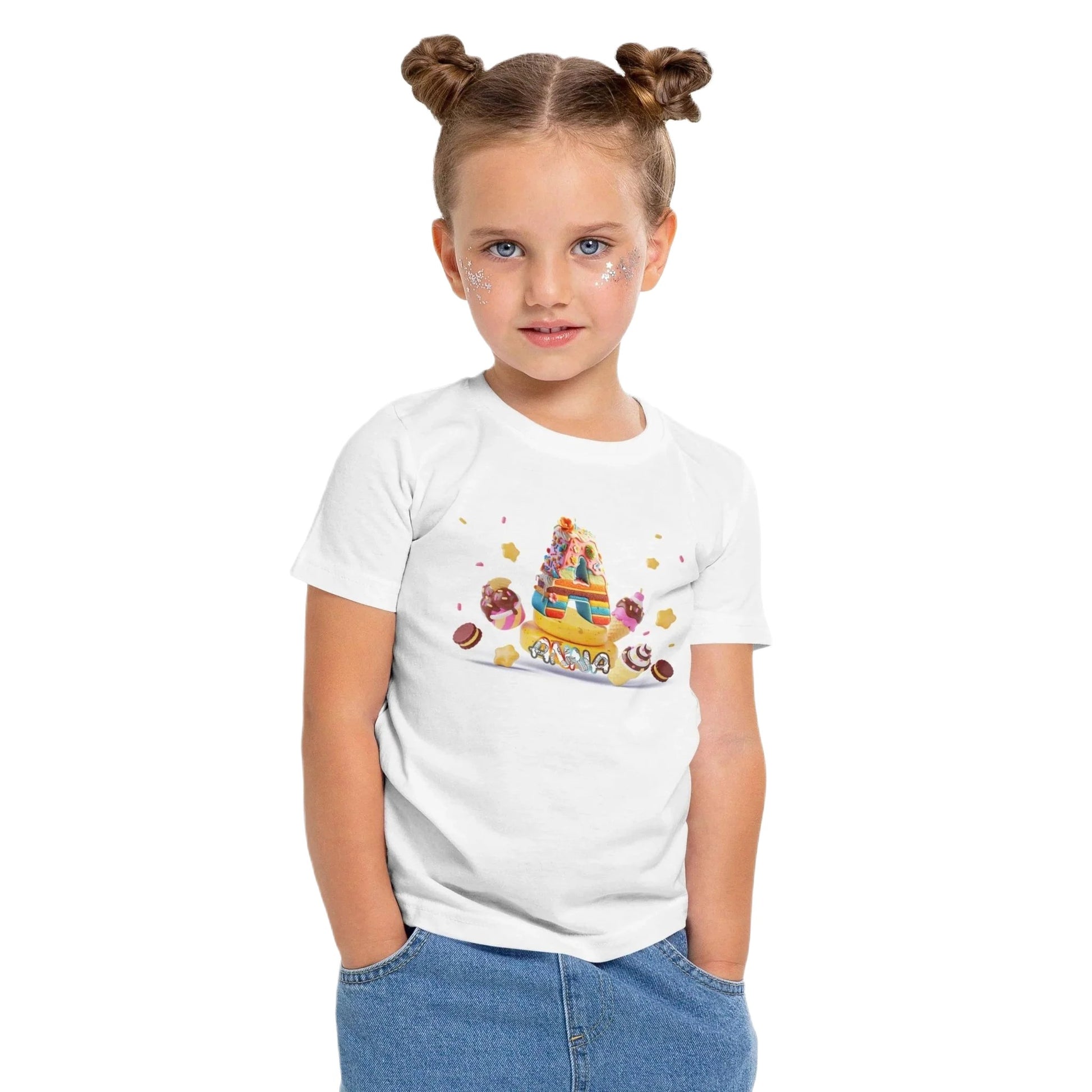 T shirt personnalisé fille – Prénom avec motif crème glacée - MiniLook