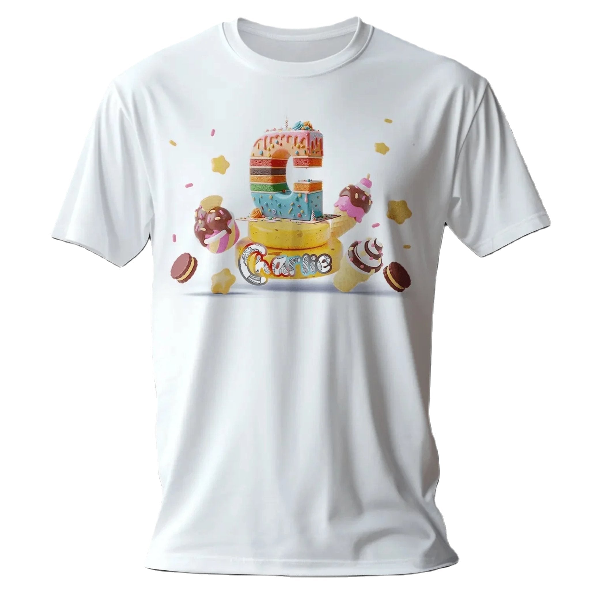 T shirt personnalisé fille – Prénom avec motif crème glacée - MiniLook