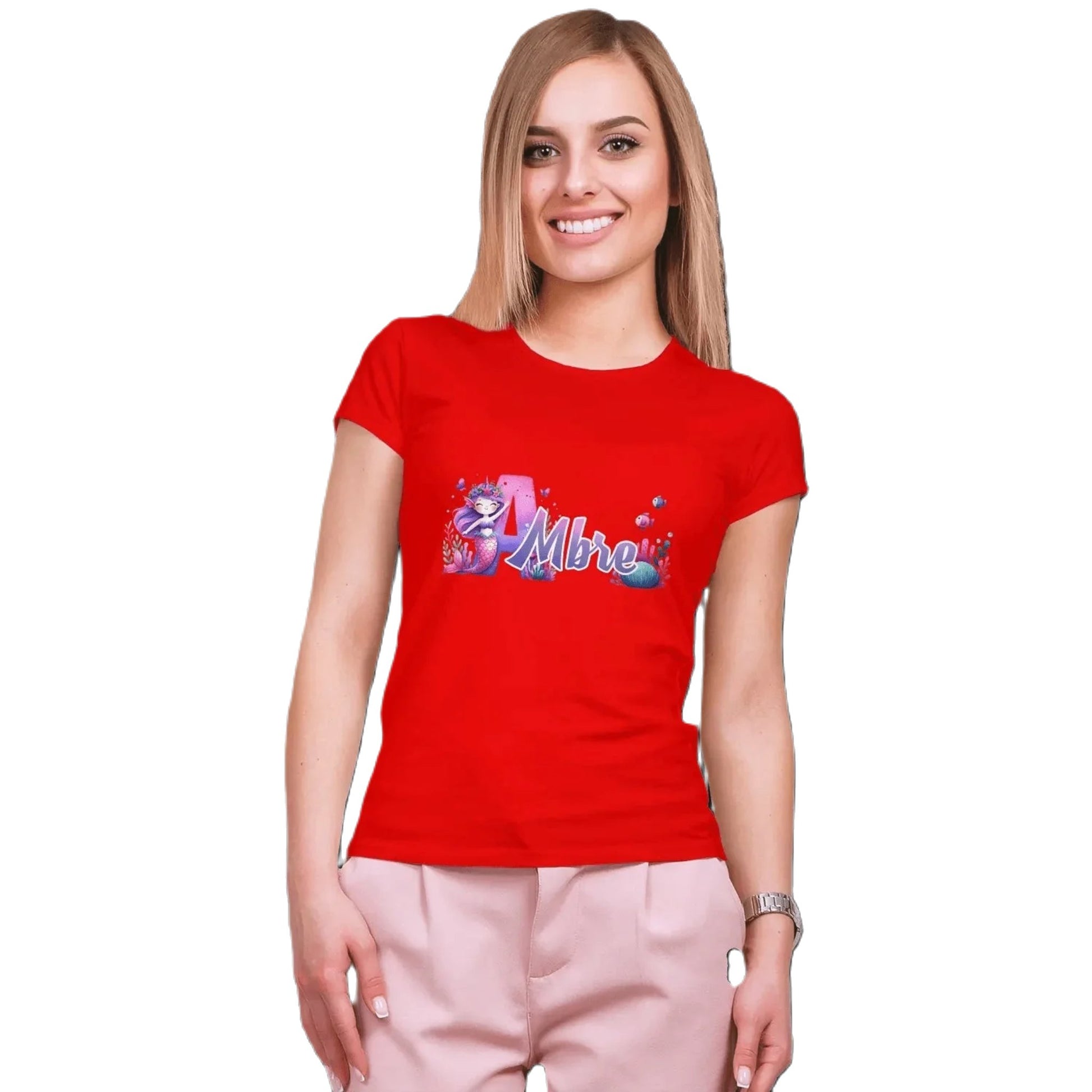 T shirt personnalisé fille – Sirène sous l'eau avec prénom - MiniLook