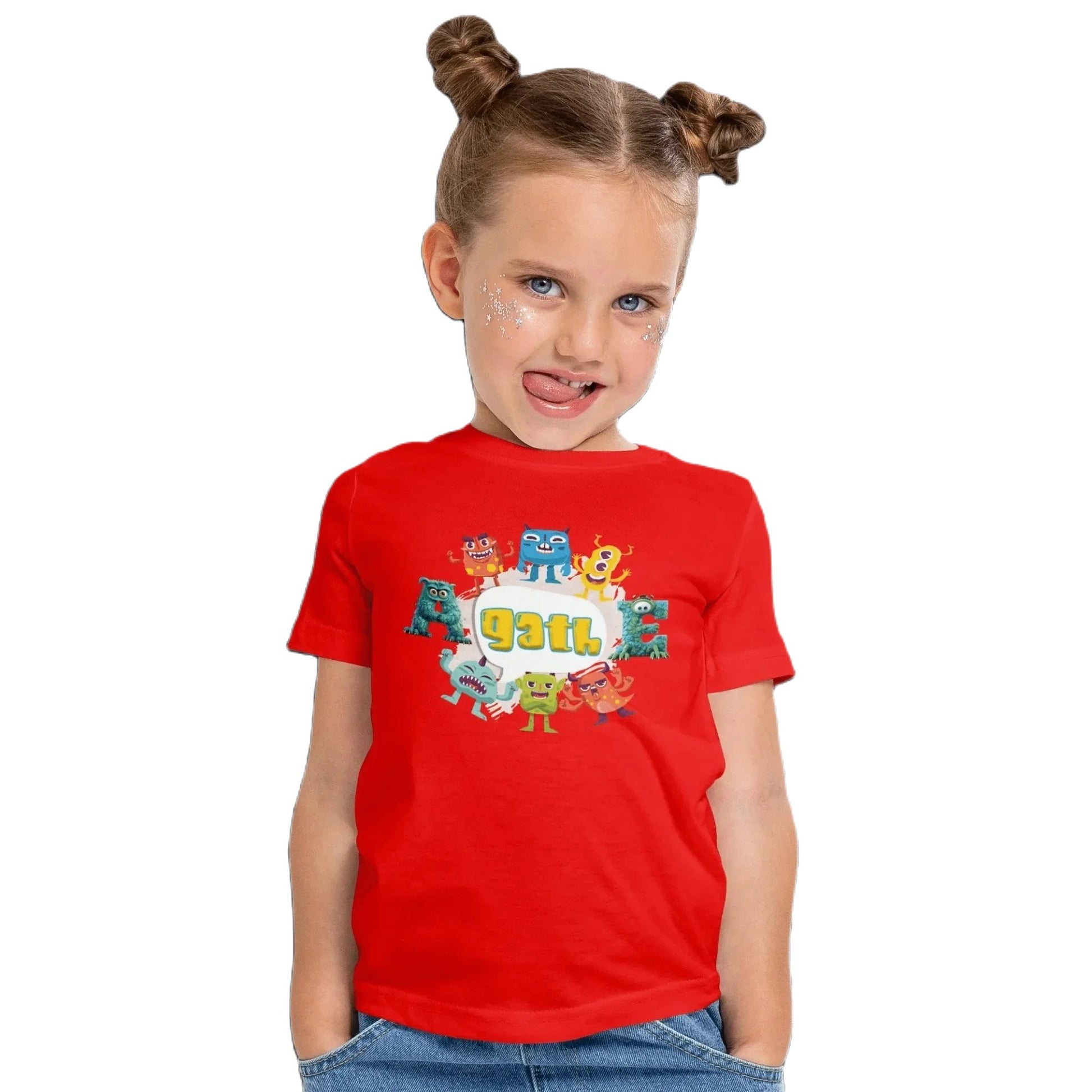 T shirt personnalisé garçon – Motif monstre avec prénom et cercle de personnalisation - MiniLook